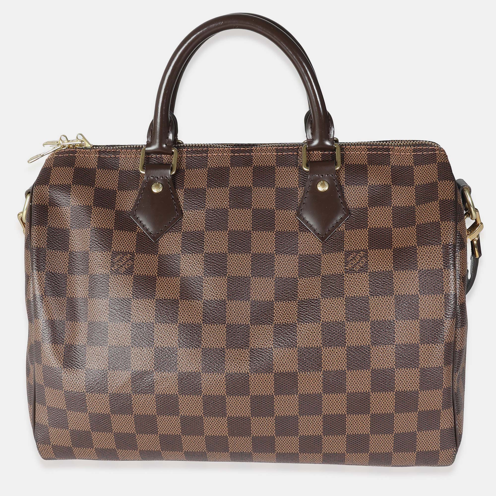 

Louis Vuitton Damier Ebene Canvas Speedy Bandouliere 30 Bag, Brown