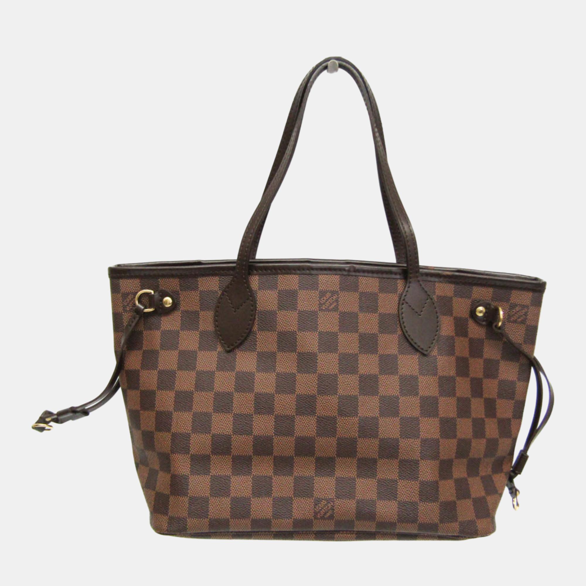 

Louis Vuitton Brown Canvas PM Neverfull Tote Bag