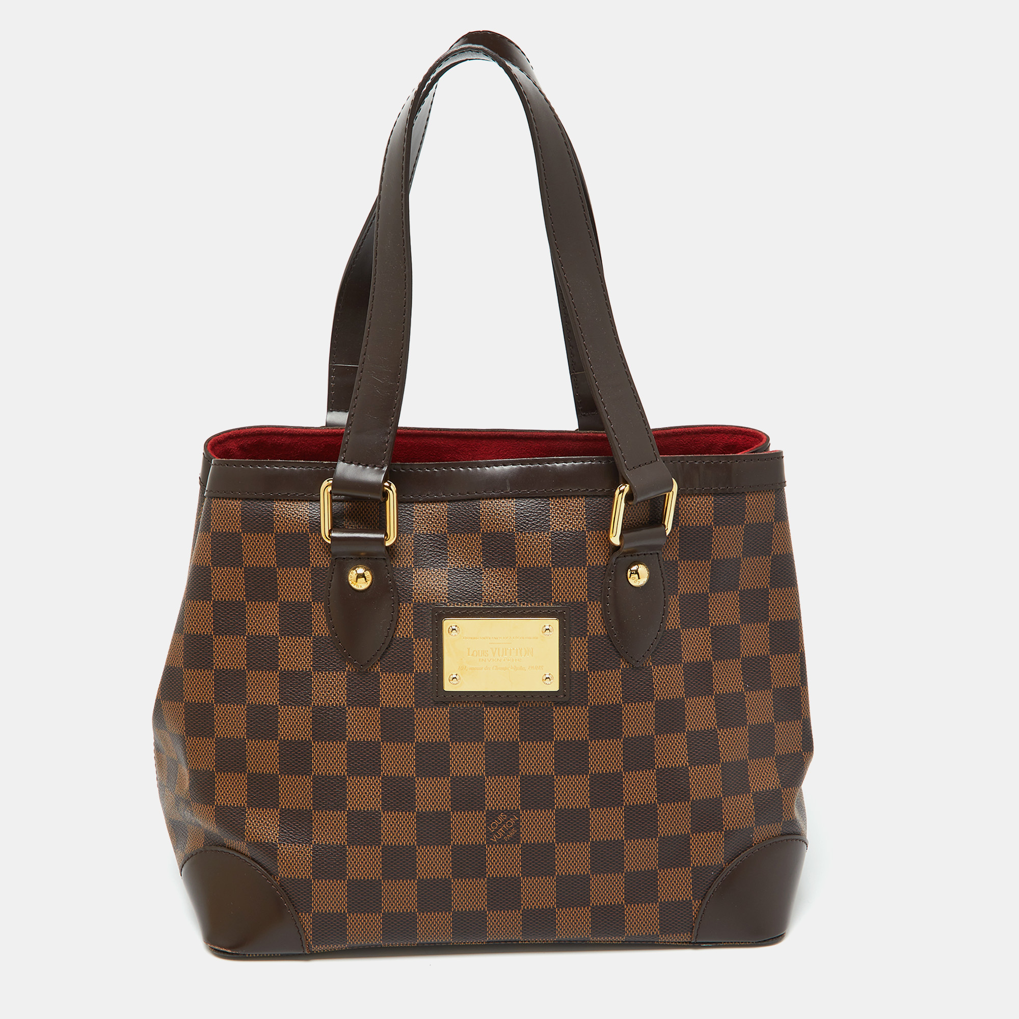 

Louis Vuitton Damier Ebene Canvas Hampstead PM Bag, Brown