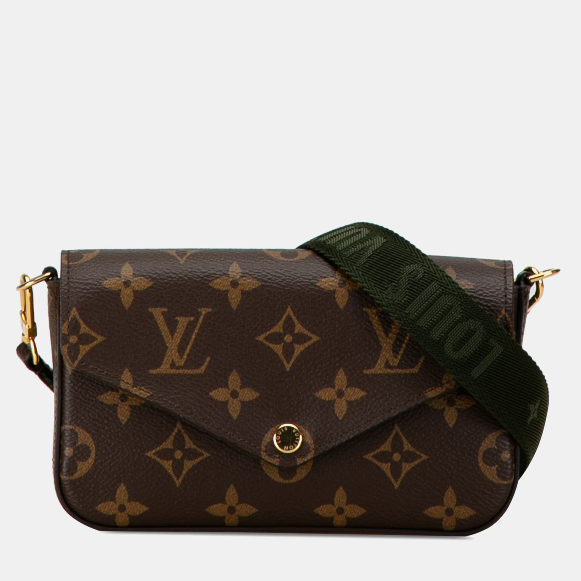 

Louis Vuitton Monogram Felicie Strap And Go, Brown