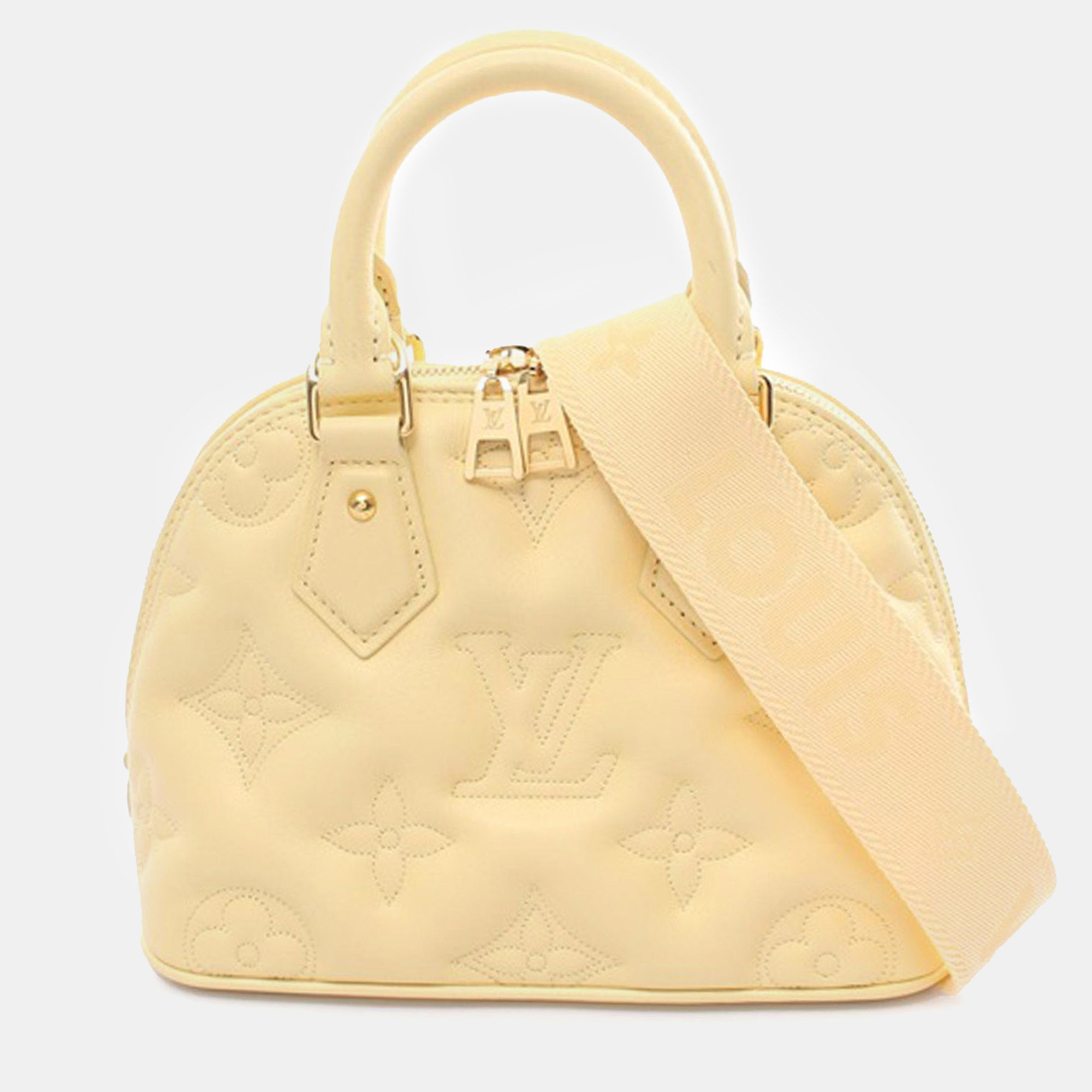 

Louis Vuitton Monogram Calfskin Bubblegram Alma BB Bag, Yellow