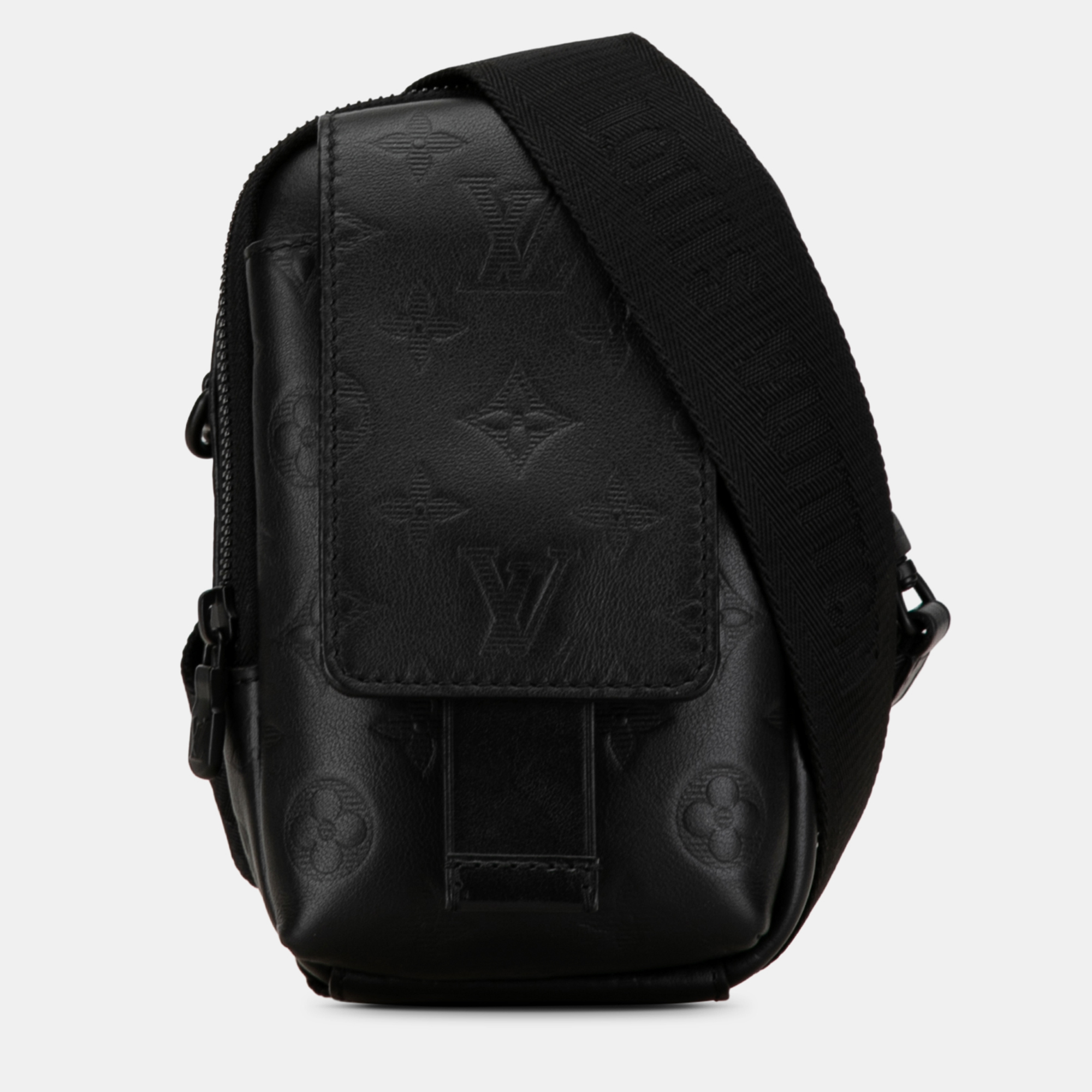 

Louis Vuitton Monogram Shadow Double Phone Pouch, Black