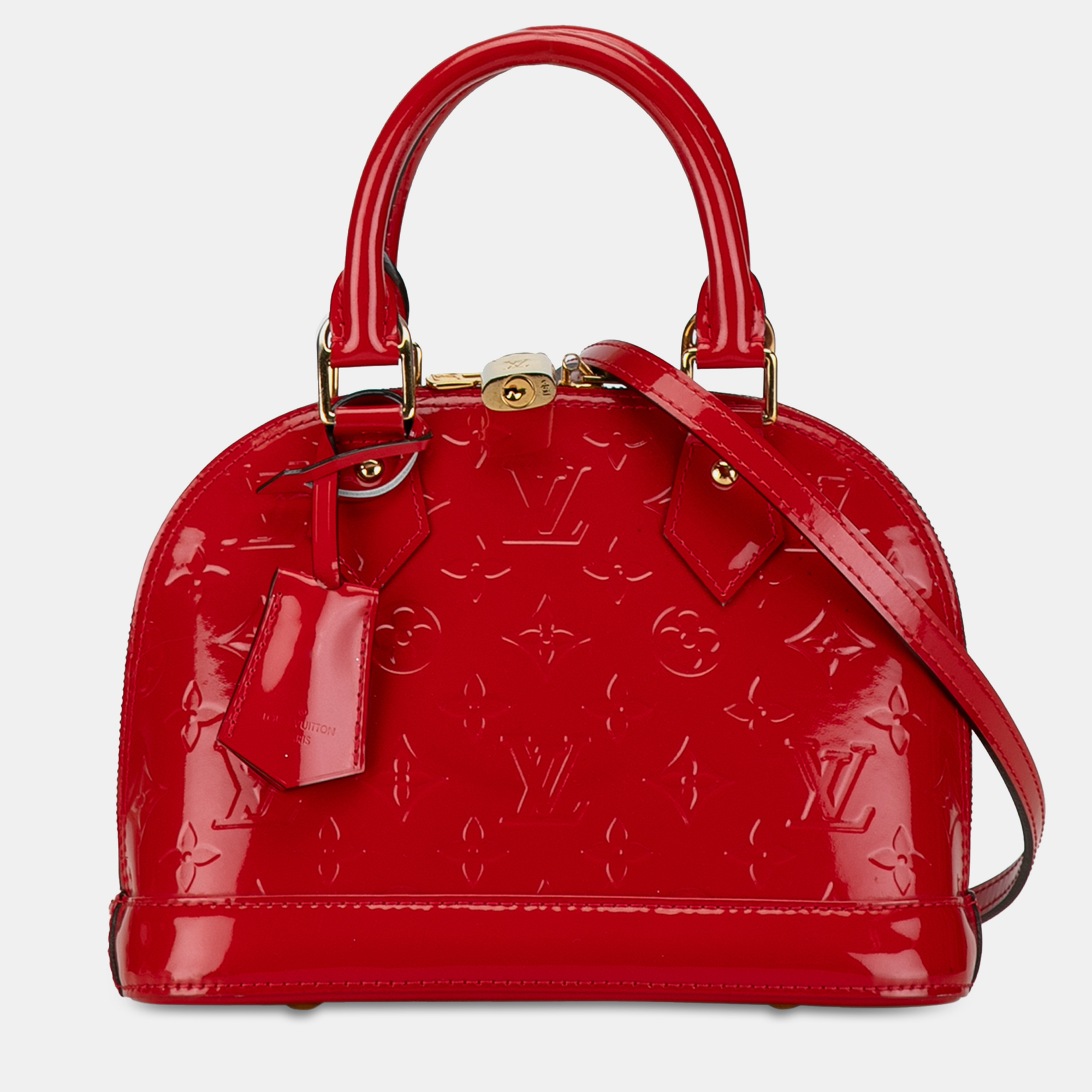 

Louis Vuitton Monogram Vernis Alma BB, Red