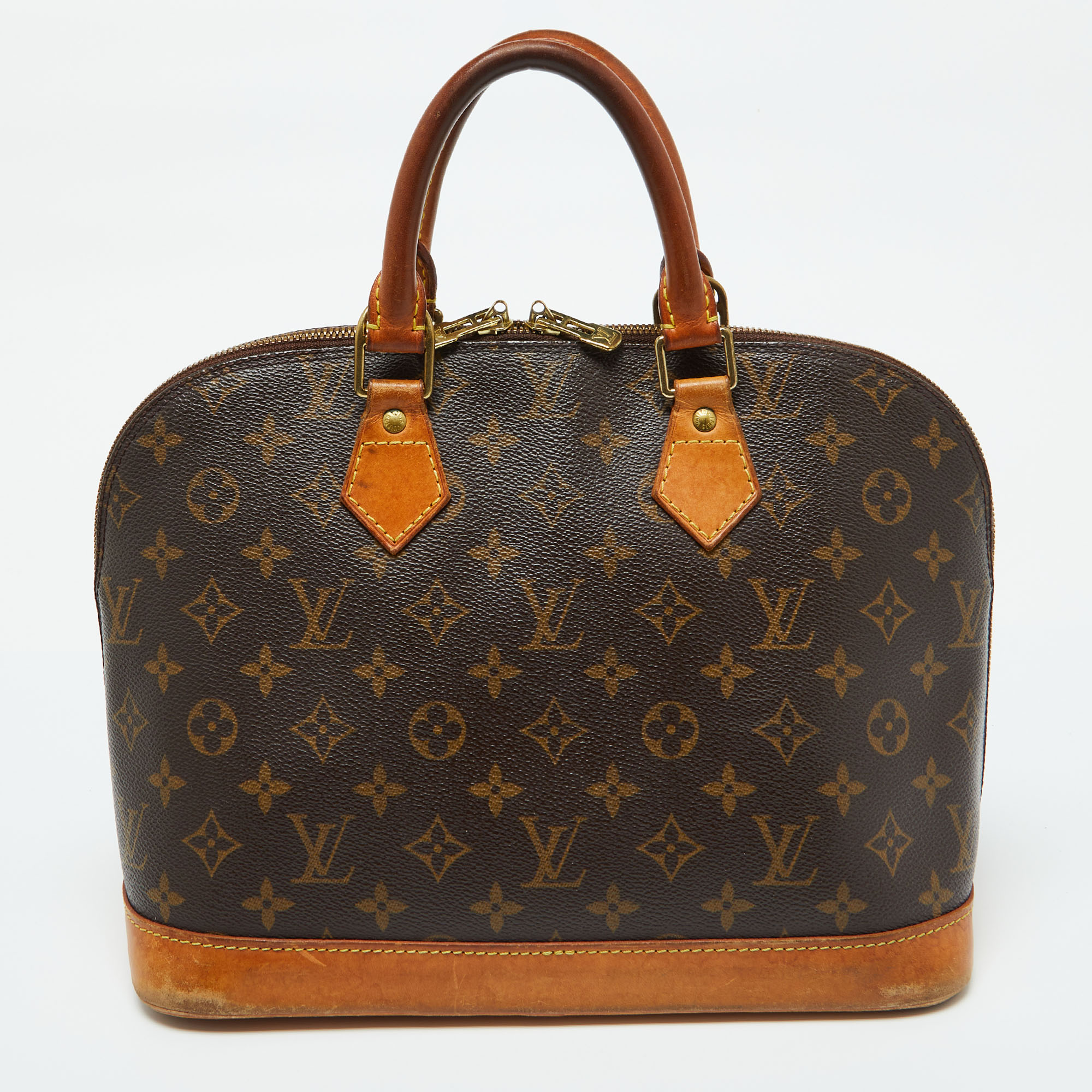 Pre-owned Louis Vuitton Monogram Canvas Alma Pm Bag In Brown