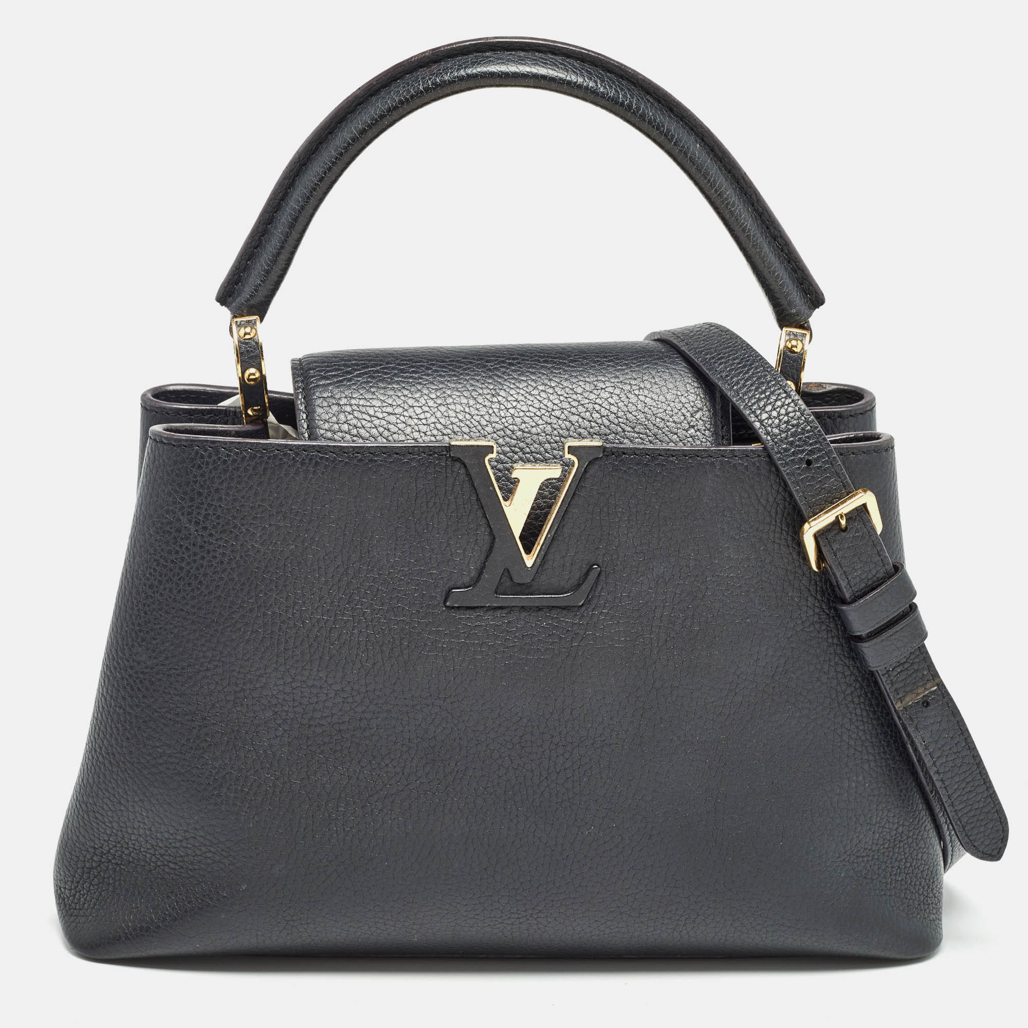 

Louis Vuitton Black Taurillon Leather Capucines PM Bag