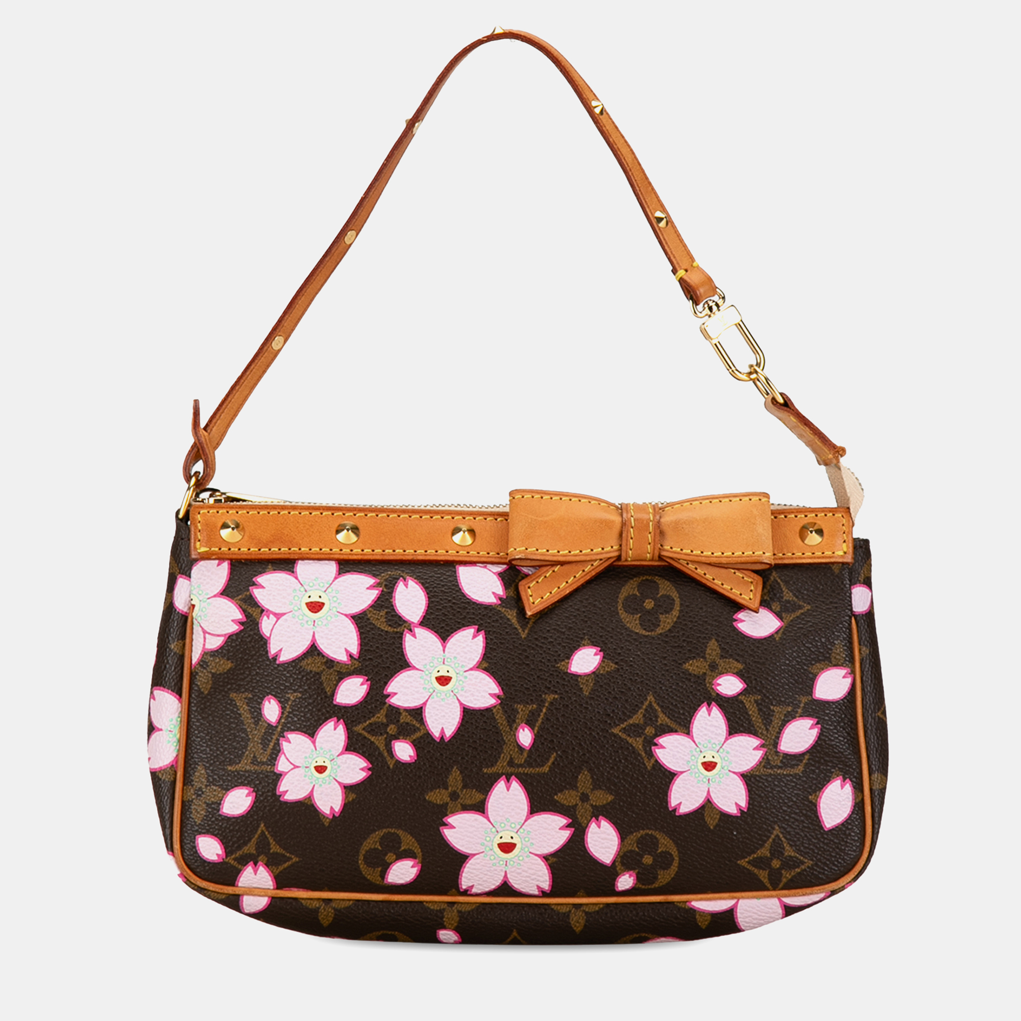 

Louis Vuitton x Takashi Murakami Monogram Cherry Blossom Pochette Accessoires, Brown