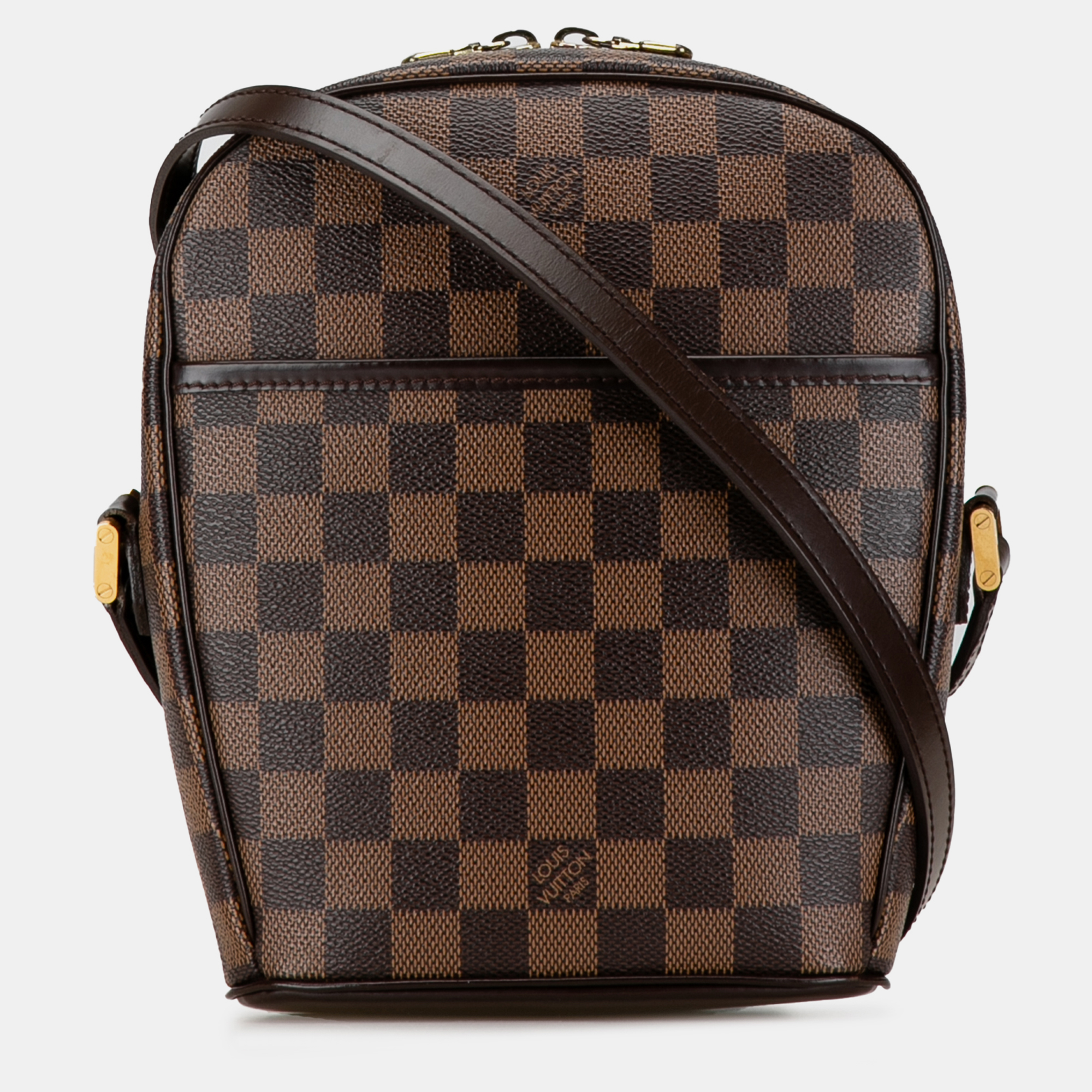 Pre-owned Louis Vuitton Damier Ebene Ipanema Pm Bag In Brown