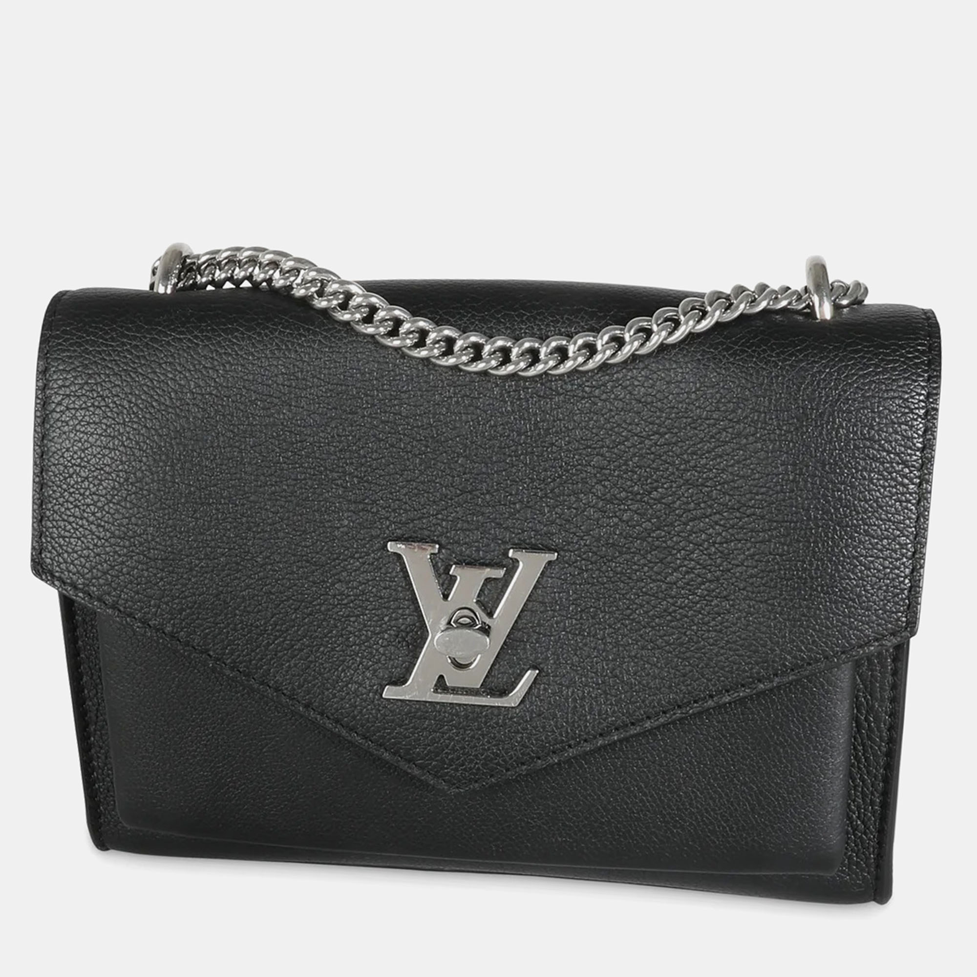 

Louis Vuitton Black Leather Mylockme Chain Shoulder Bag