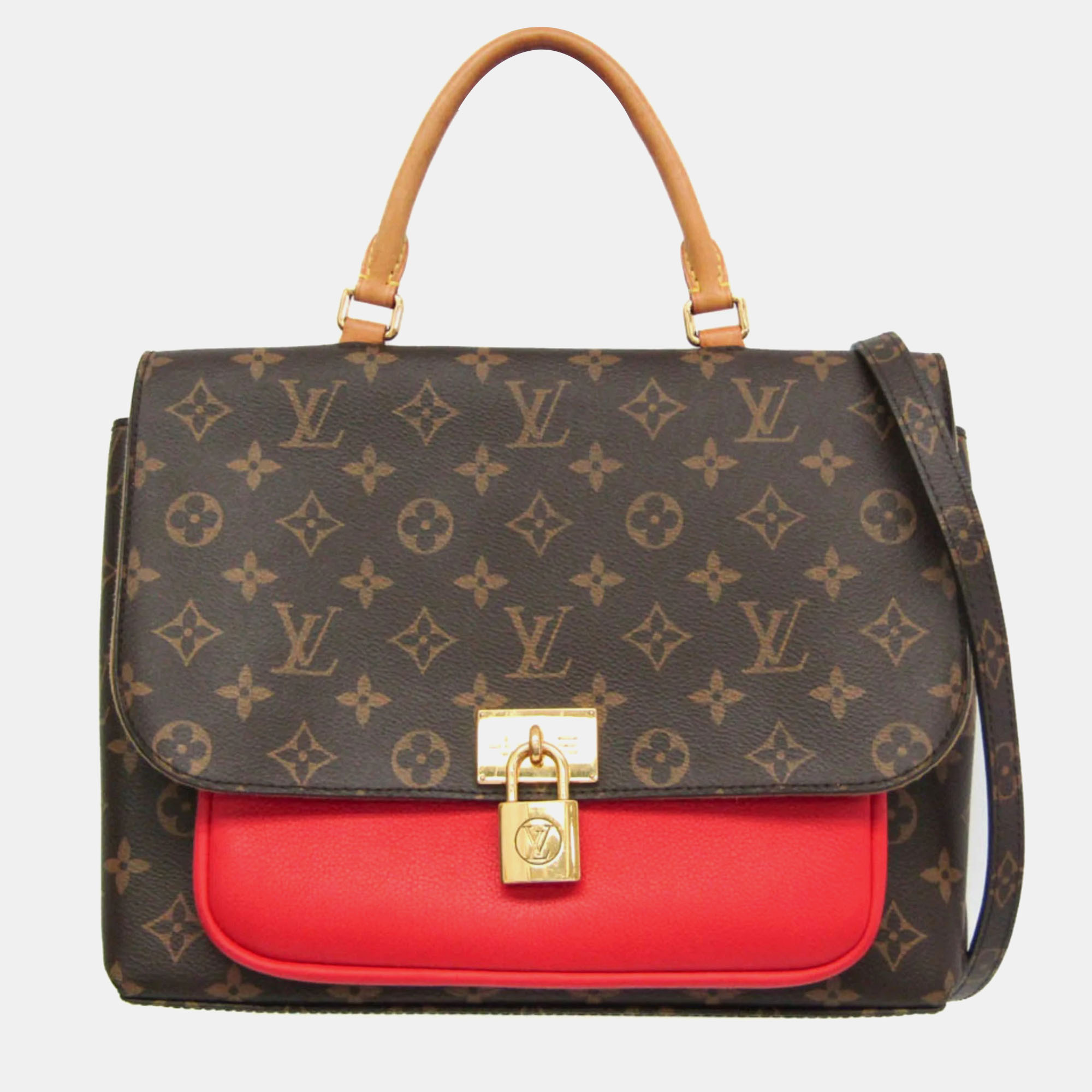 

Louis Vuitton Brown/Red Monogram Marignan Shoulder Bag