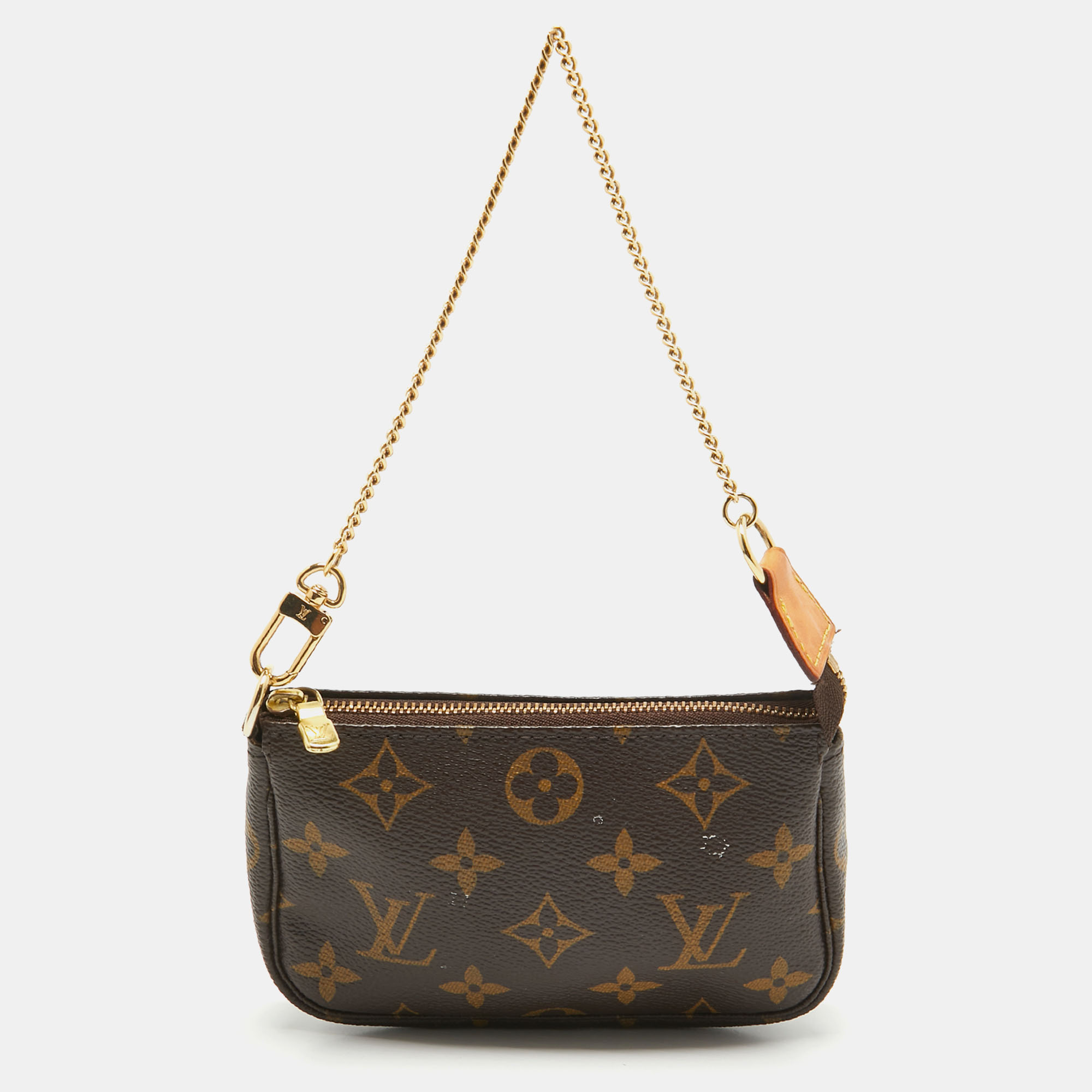 

Louis Vuitton Monogram Canvas Mini Pochette Accessoires, Brown