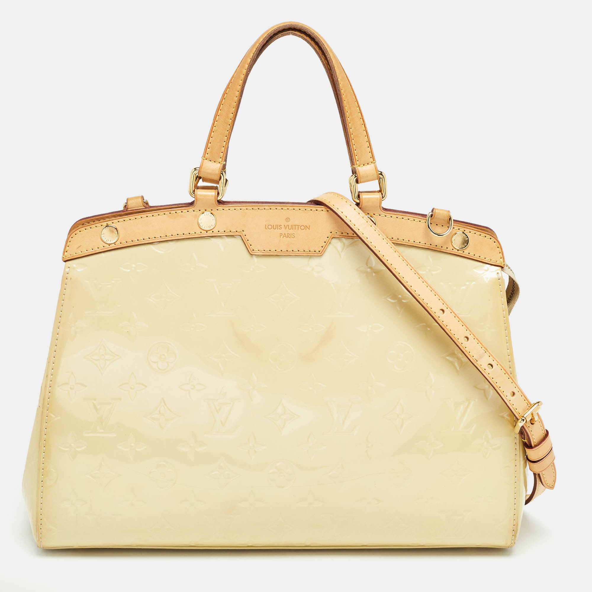 

Louis Vuitton Citrine Monogram Vernis Brea MM Bag, Yellow