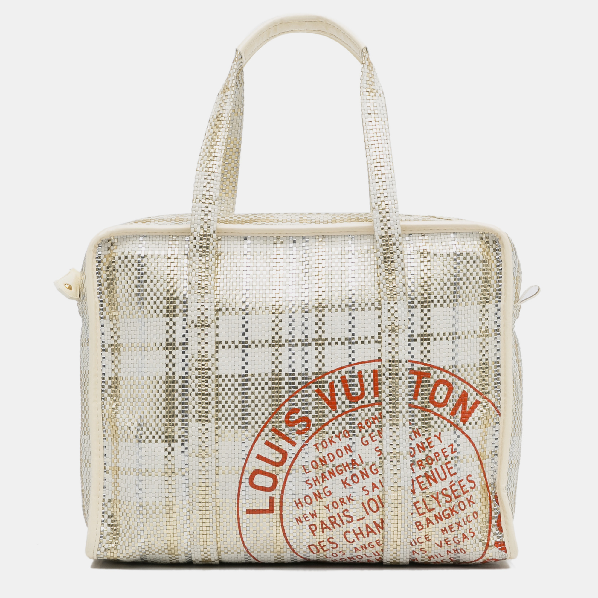 

Louis Vuitton Braided Street Shopper PM, White