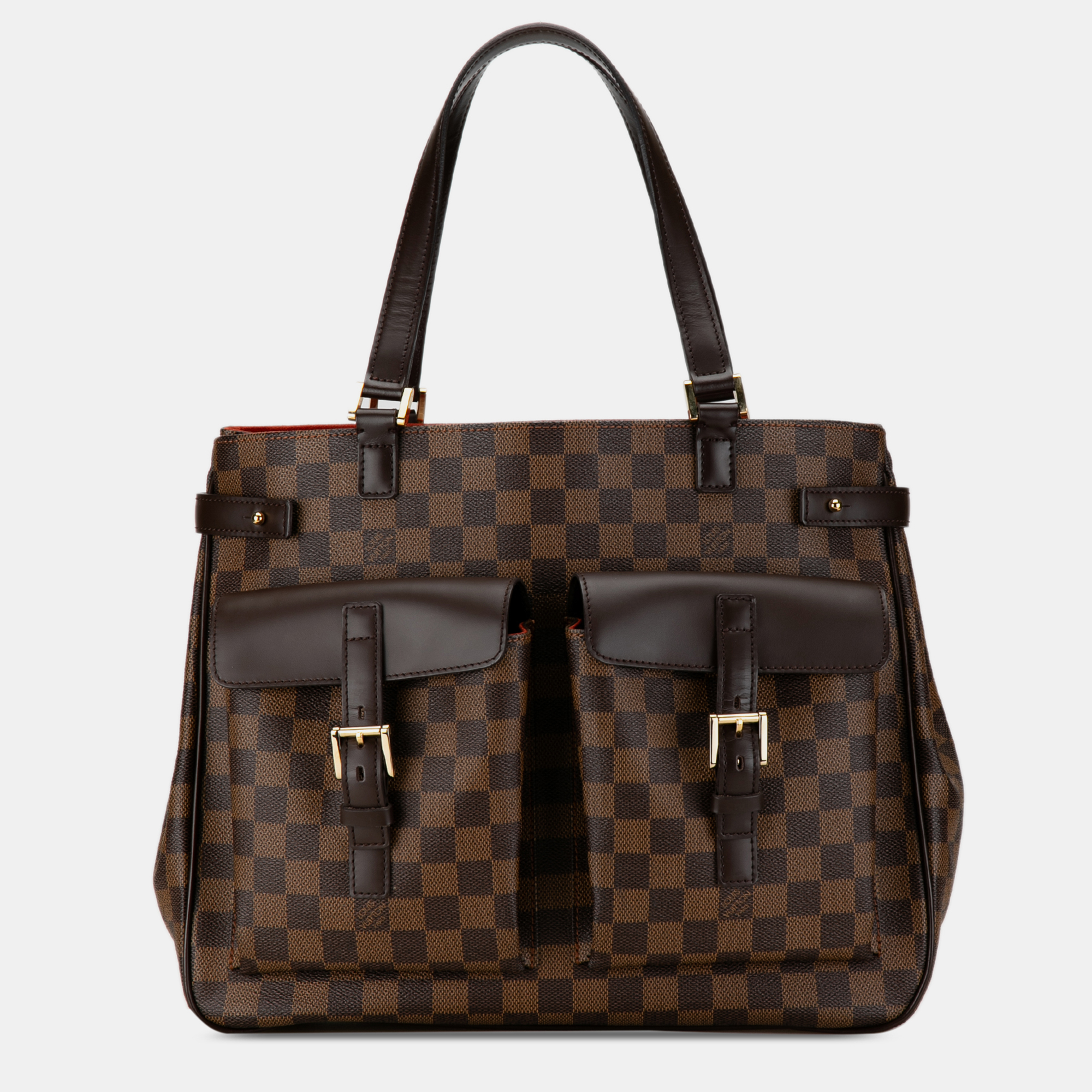 Pre-owned Louis Vuitton Damier Ebene Uzes Bag In Brown