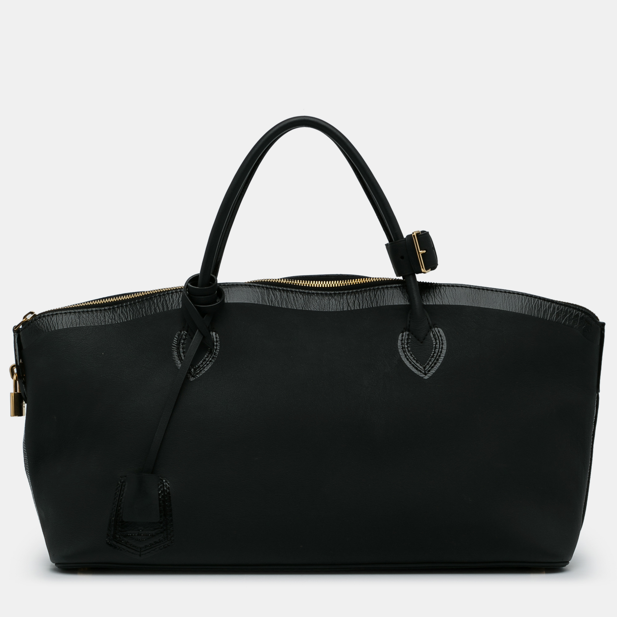 

Louis Vuitton Cuir Obsession Lockit East-West Bag, Black