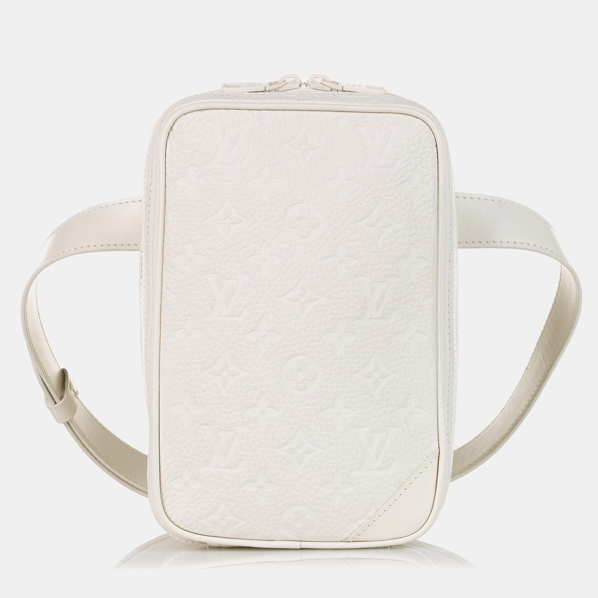 

Louis Vuitton Monogram Taurillon Utility Side Bag, White