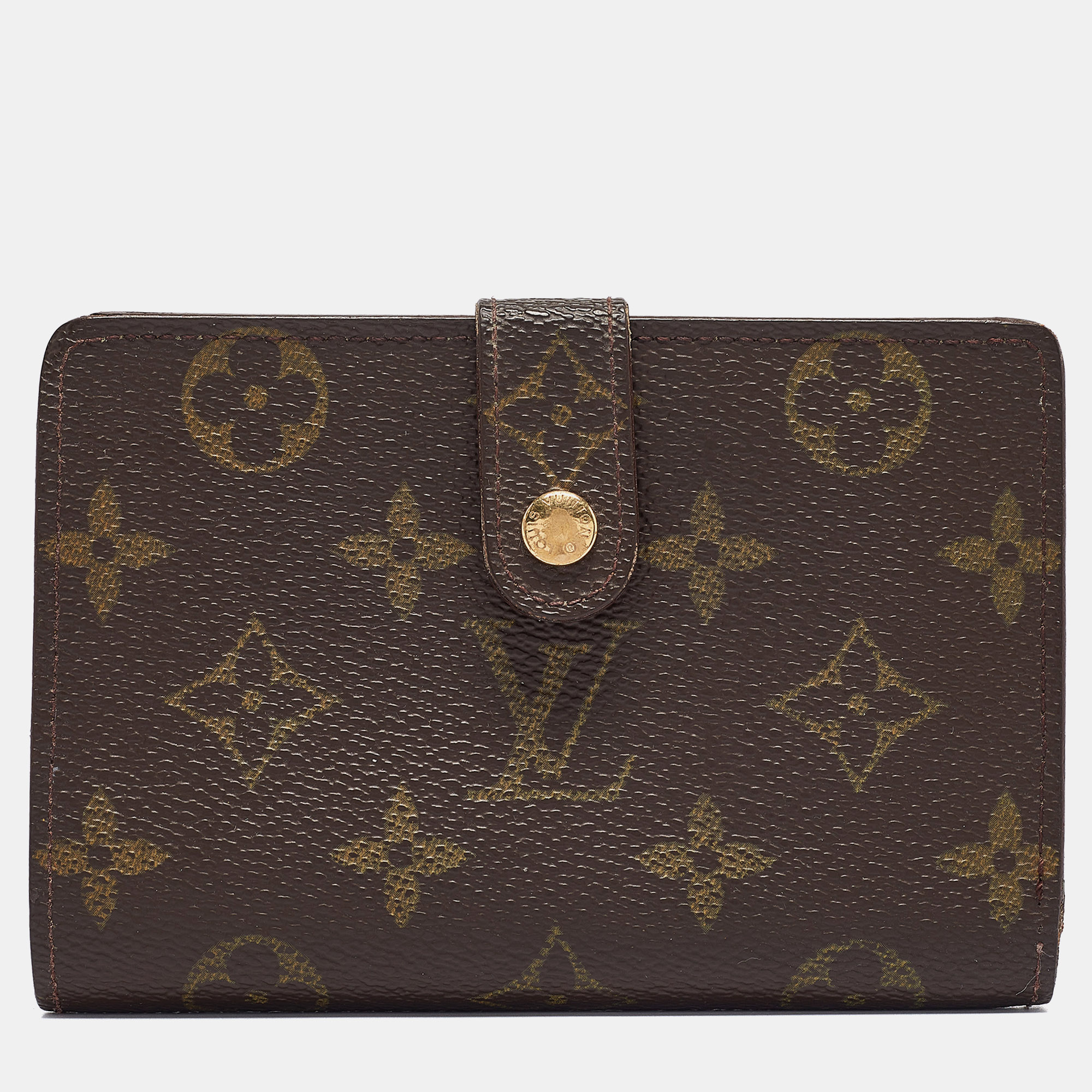 

Louis Vuitton Monogram Canvas French Compact Wallet, Brown