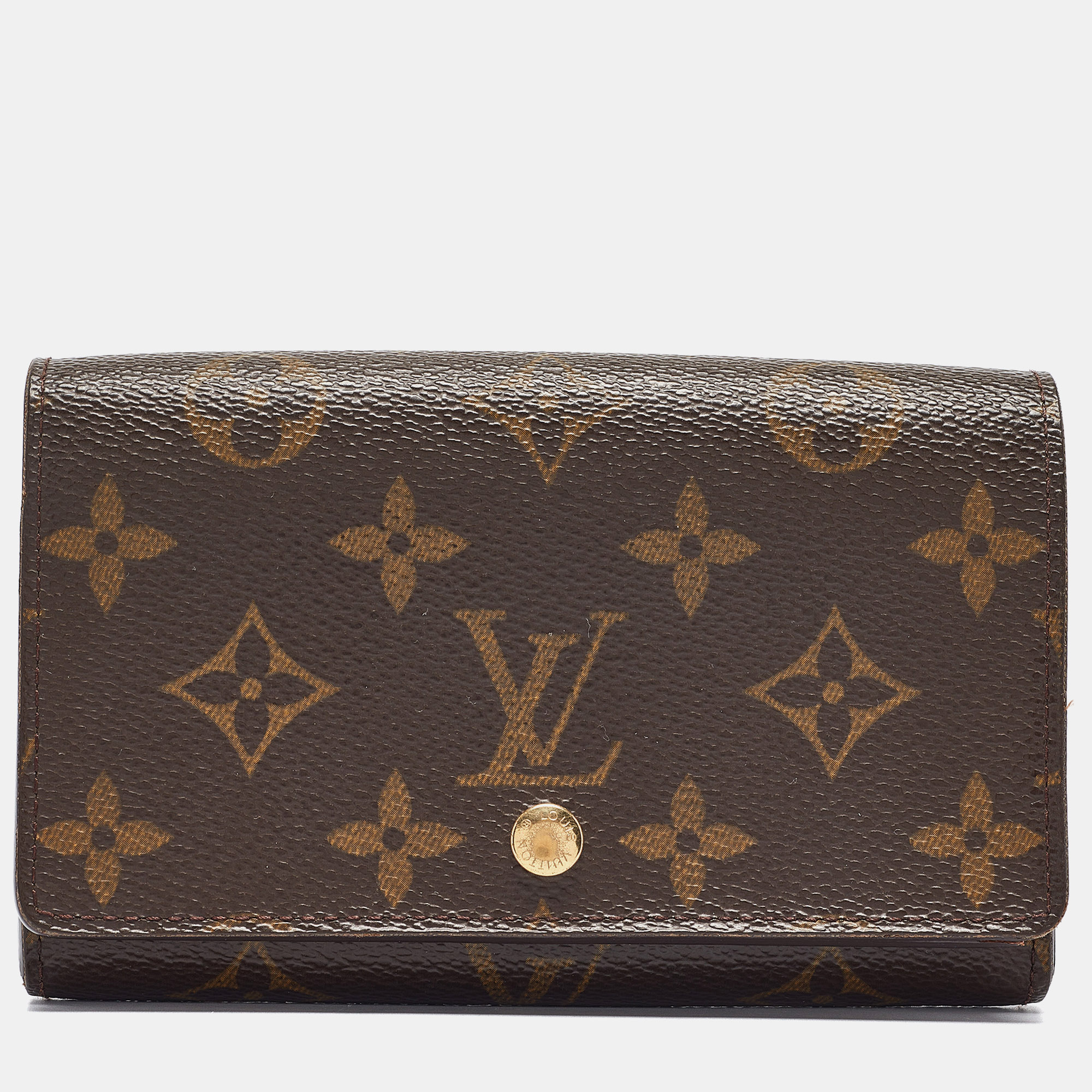 

Louis Vuitton Monogram Canvas Porte-Monnaie Tresor Wallet, Brown