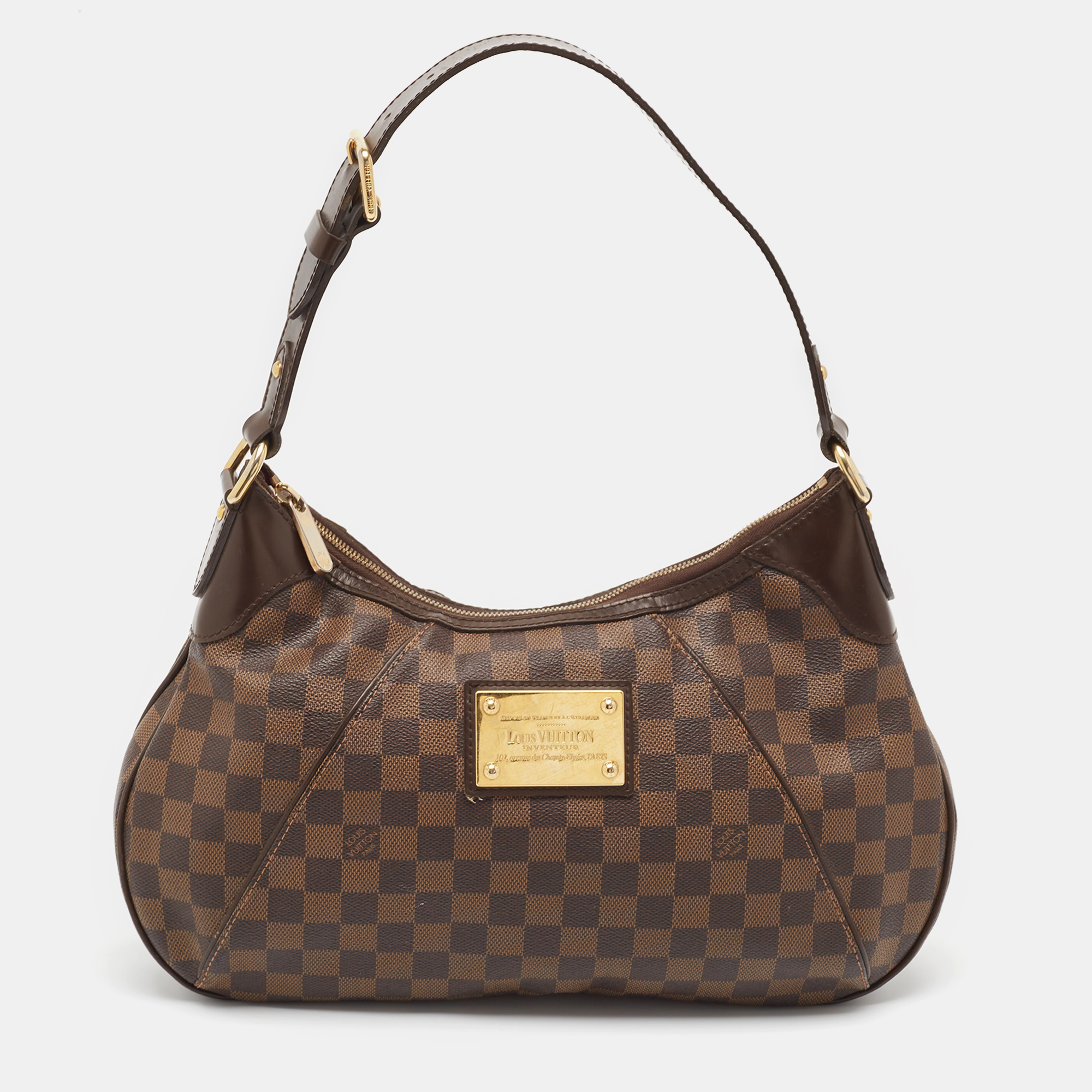 

Louis Vuitton Damier Ebene Canvas Thames GM Bag, Brown