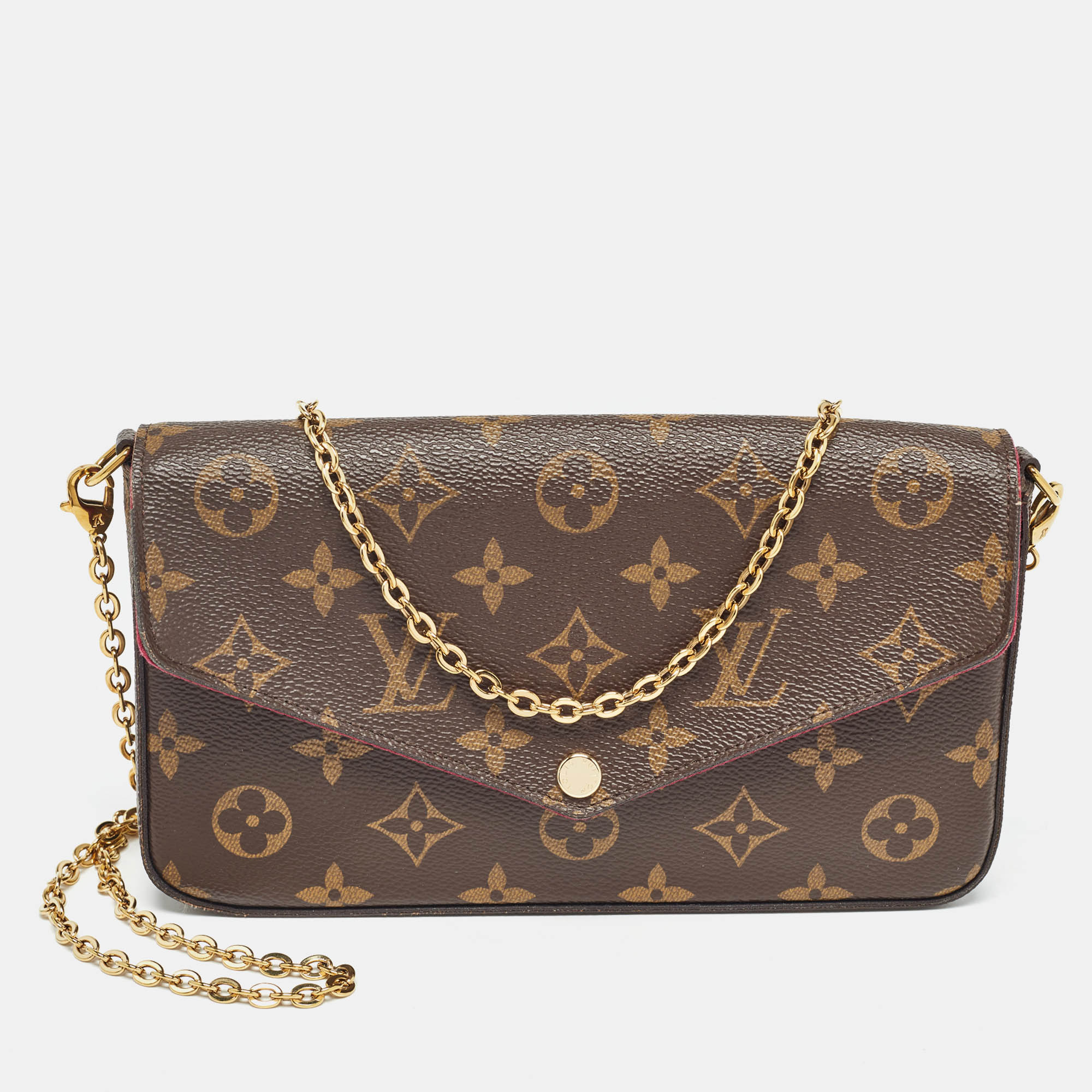 

Louis Vuitton Monogram Canvas Felicie Pochette Bag, Brown