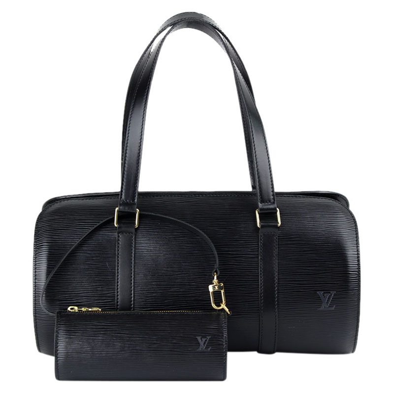 Louis Vuitton Noir Epi Leather Soufflot Bag
