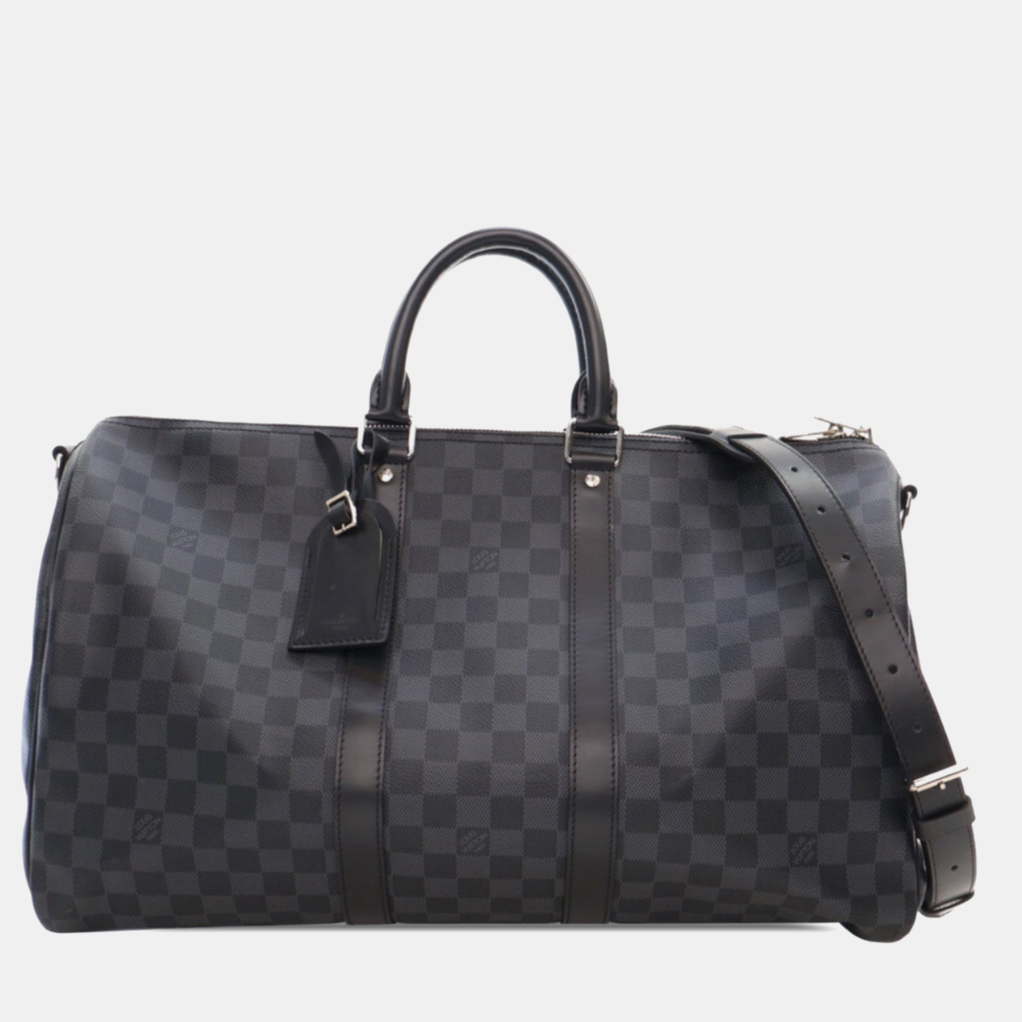 

Louis Vuitton Black Damier Graphite Canvas Keepall Bandouliere 45 Duffel Bag, Grey