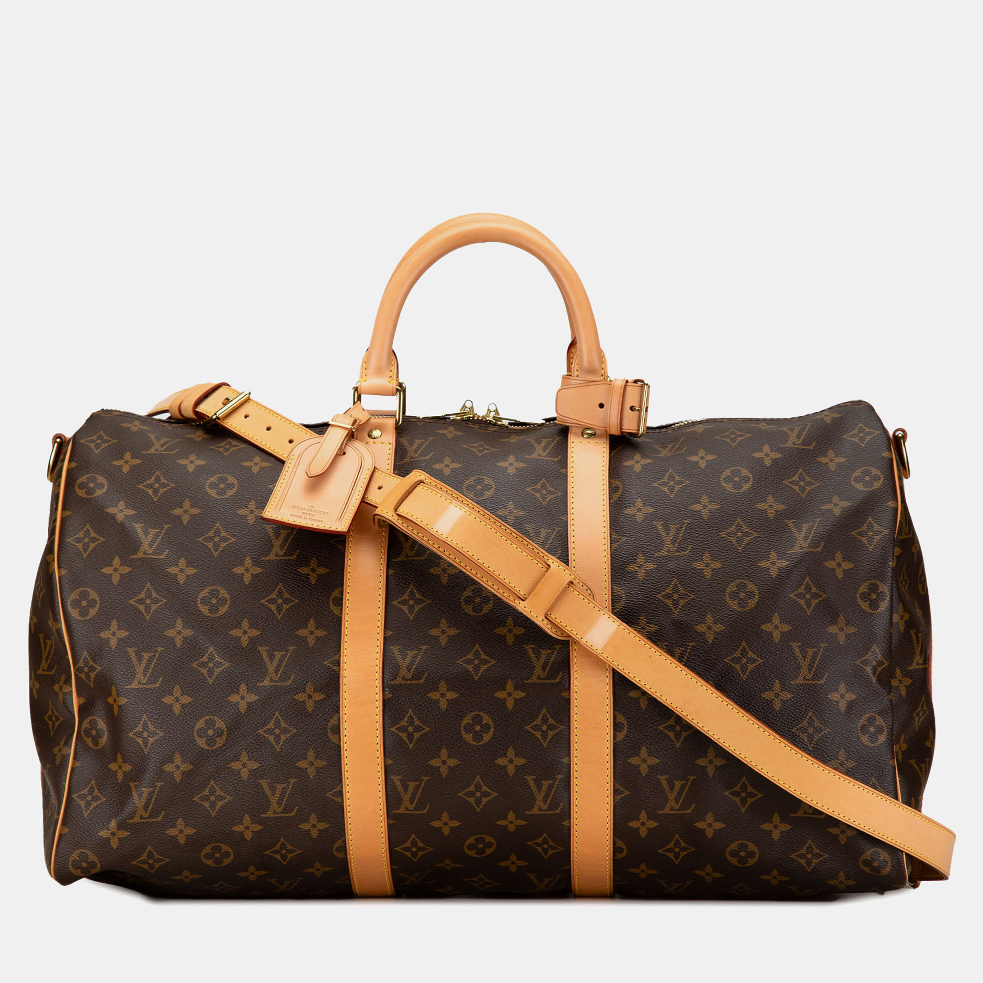 

Louis Vuitton Brown Monogram Canvas Keepall Bandouliere 50 Duffel Bag