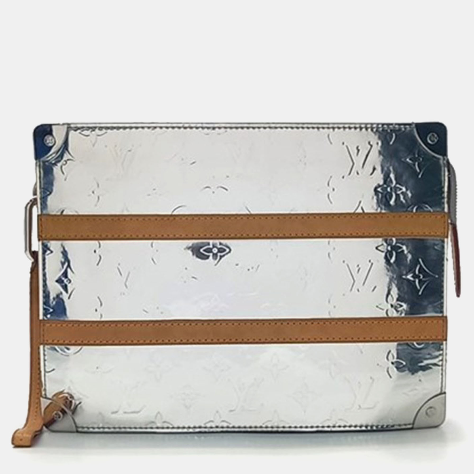 

Louis Vuitton Mirror Trunk Clutch, Silver