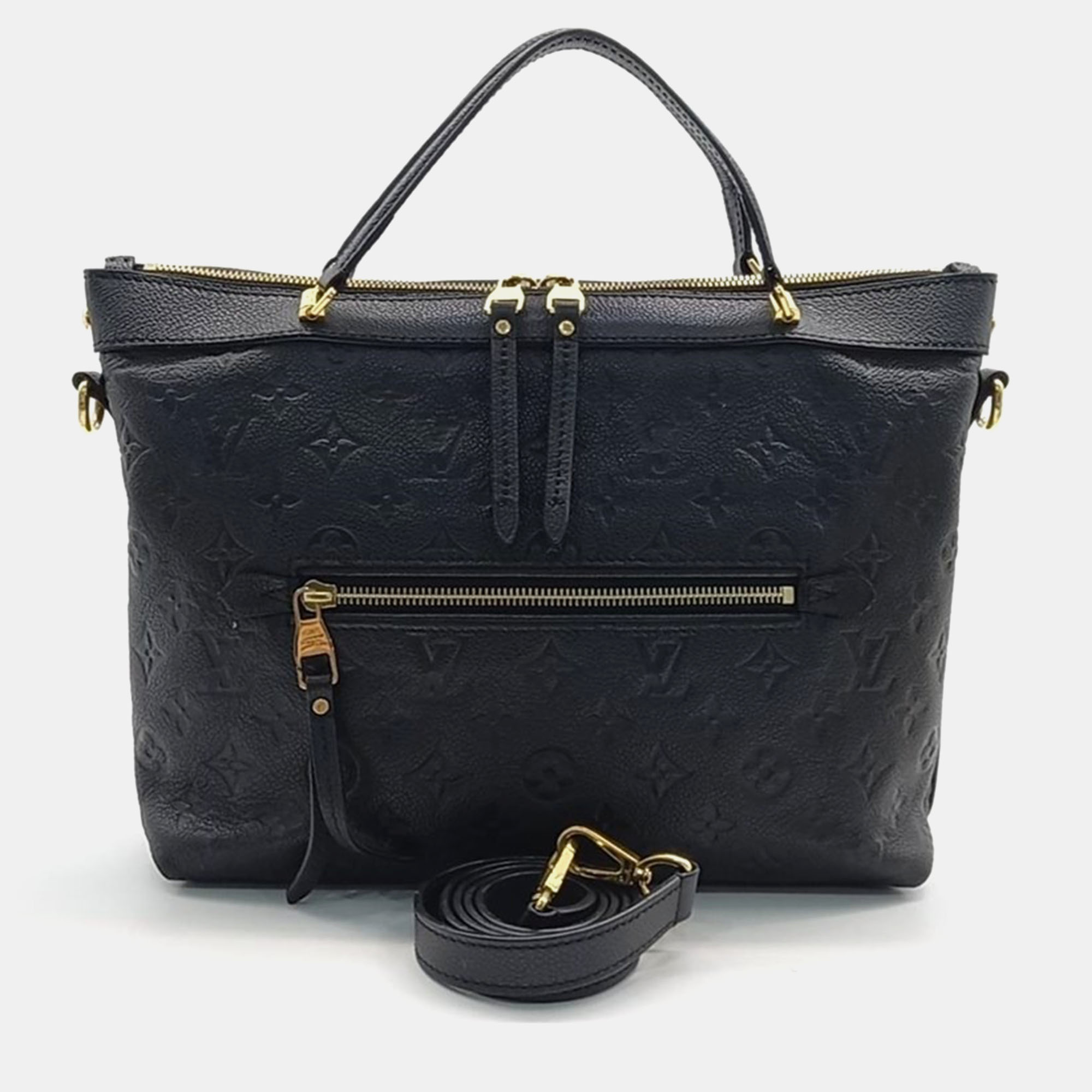 Pre-owned Louis Vuitton Empreinte Bastille Pm Bag In Black