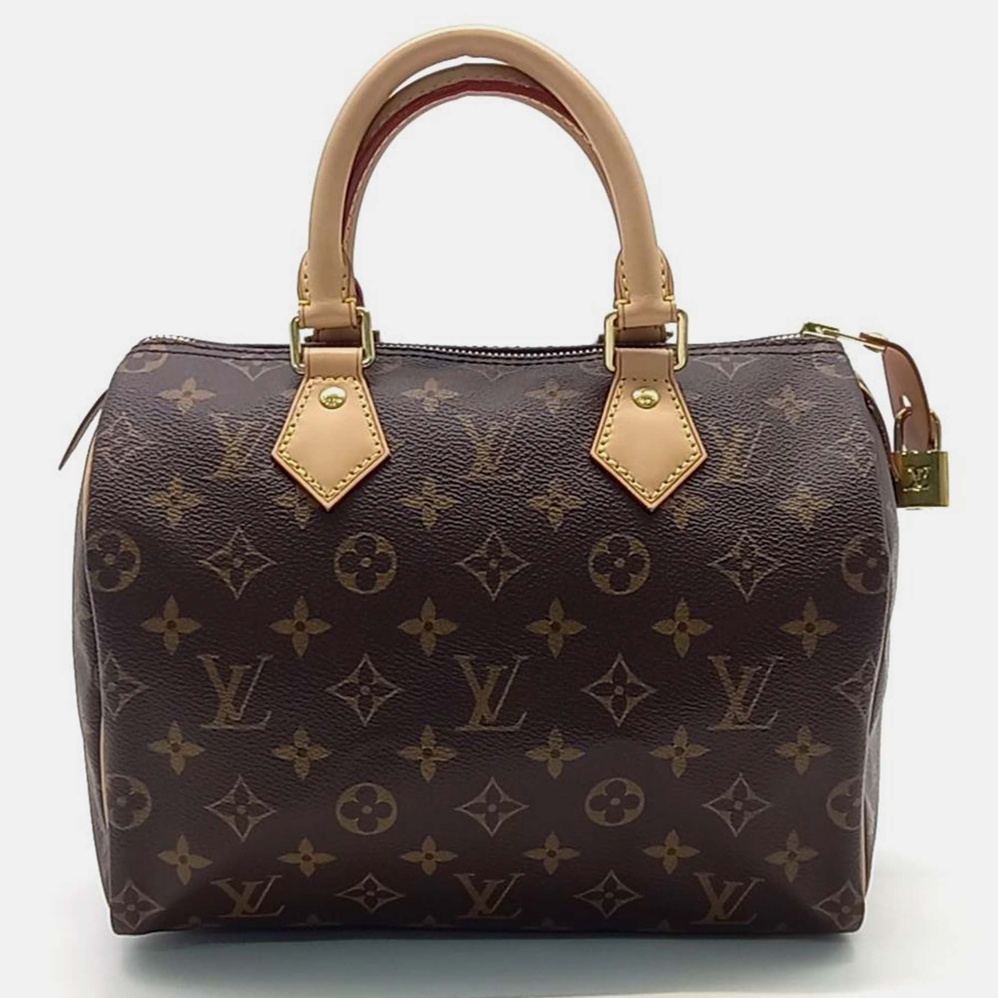 Pre-owned Louis Vuitton Monogram Speedy 25 Bag In Brown