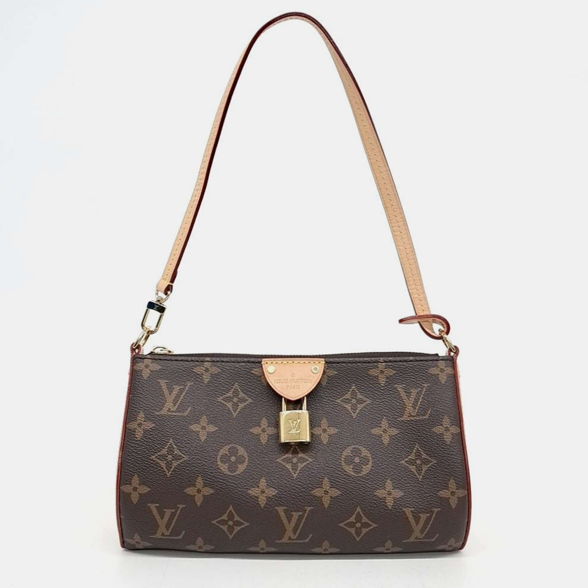 Pre-owned Louis Vuitton Monogram Pochette Tirette Bag In Brown