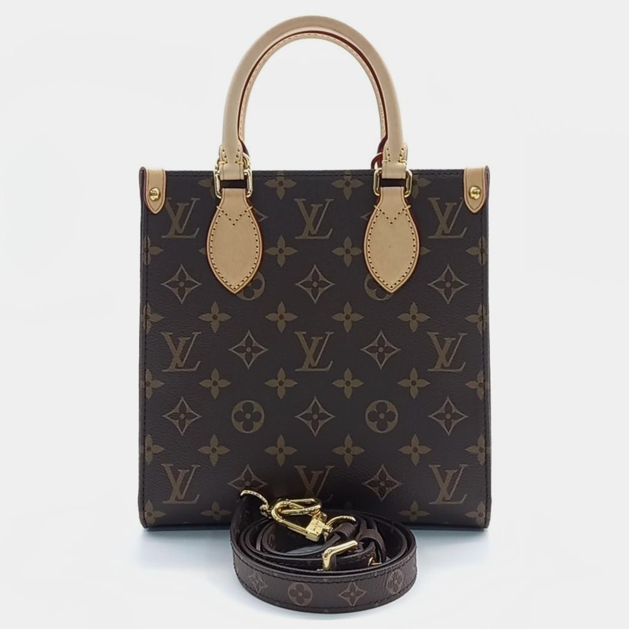 Pre-owned Louis Vuitton Monogram Sock Pla Bb Bag In Brown