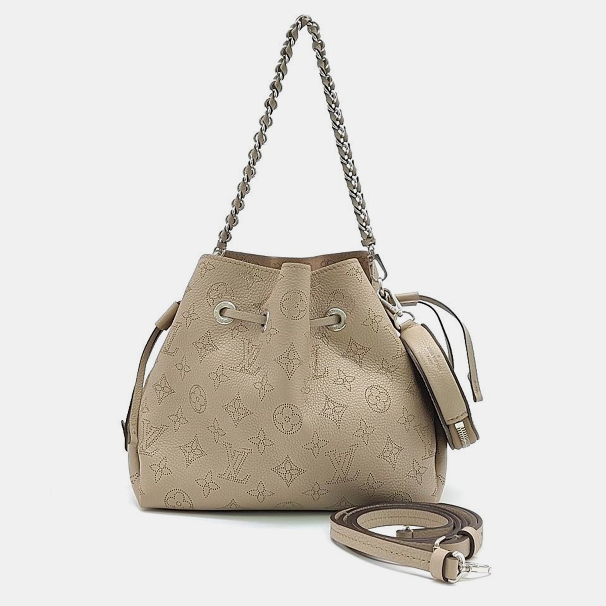 Pre-owned Louis Vuitton Mahina Bella Bag In Beige