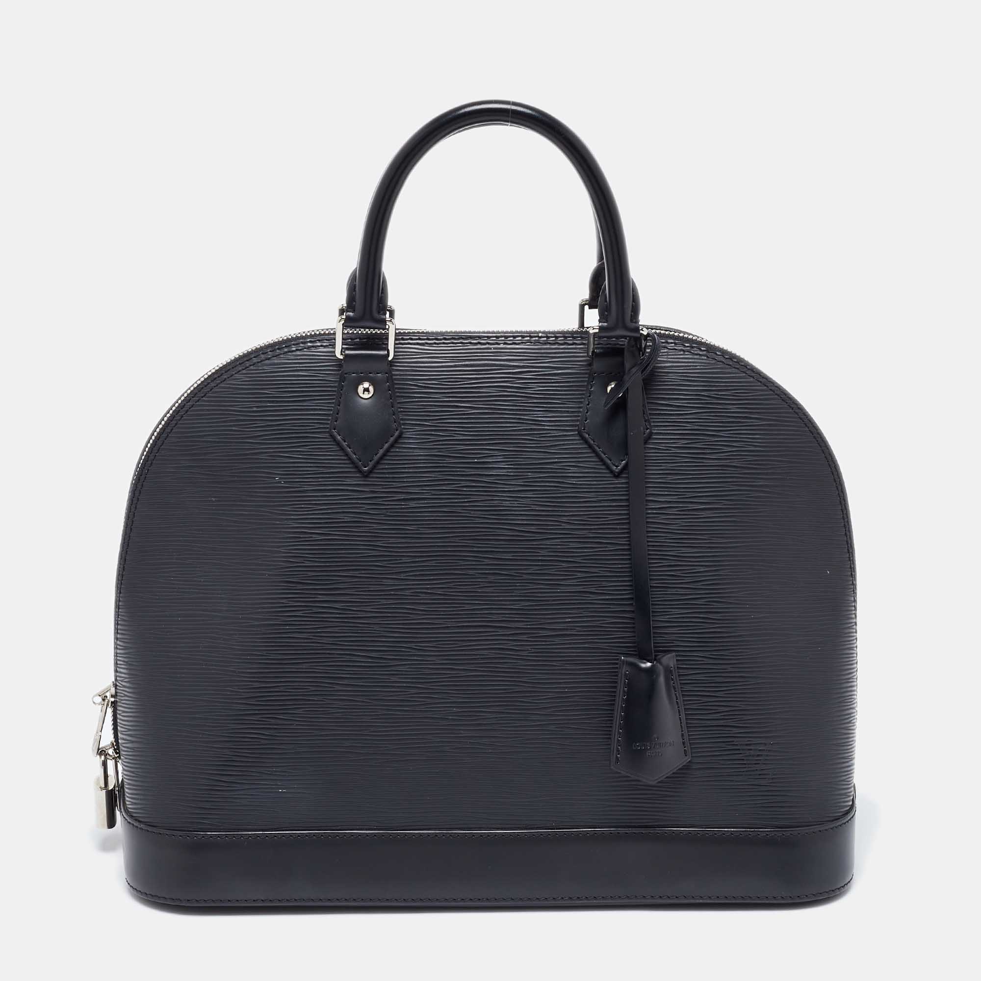 

Louis Vuitton Black Epi Leather Alma MM Bag