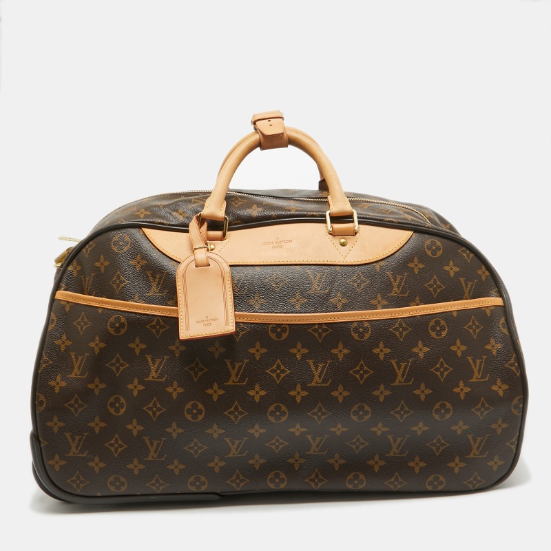 Pre-owned Louis Vuitton Monogram Canvas Eole 50 Luggage Bag In Brown