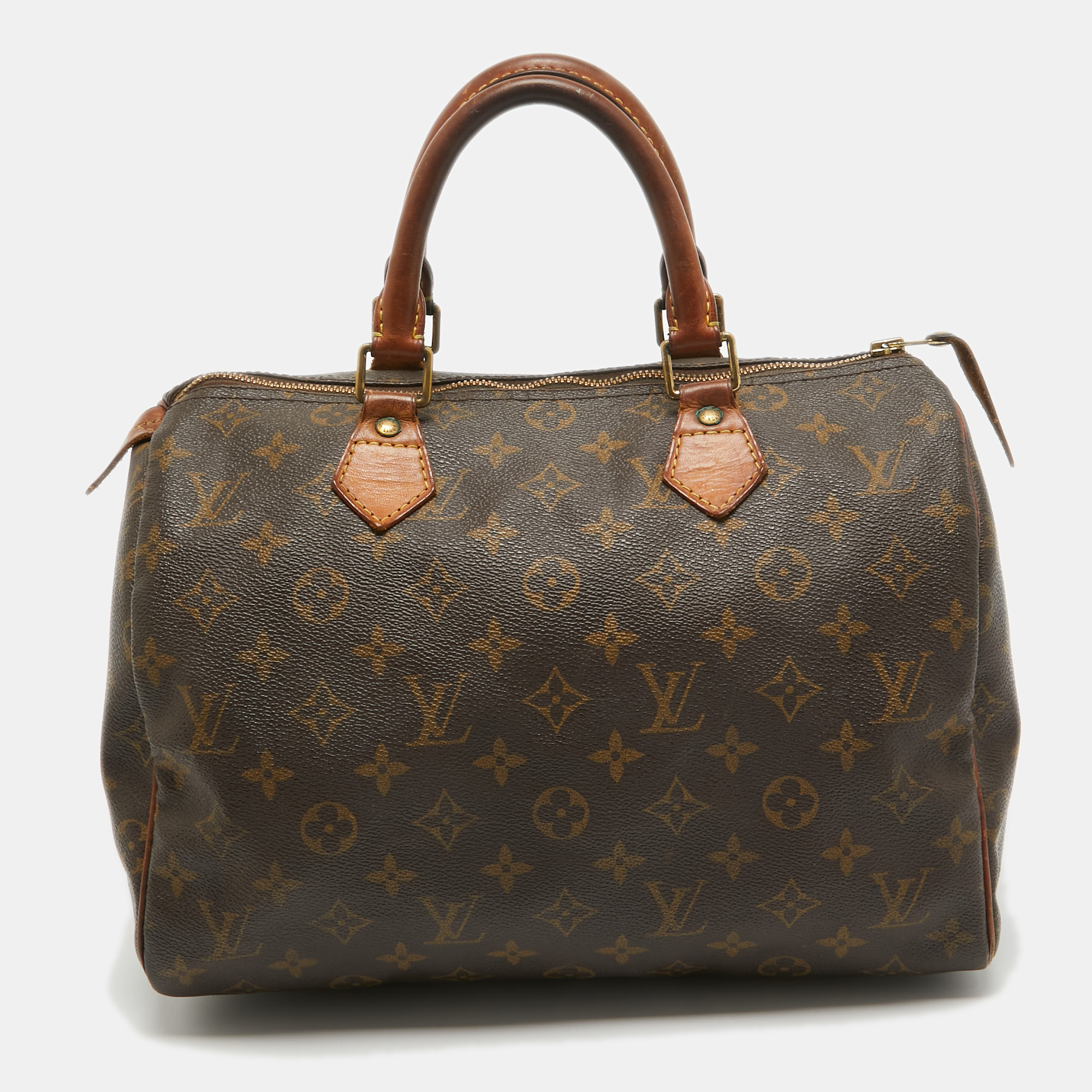 

Louis Vuitton Monogram Canvas and Leather Speedy 30 Bag, Brown