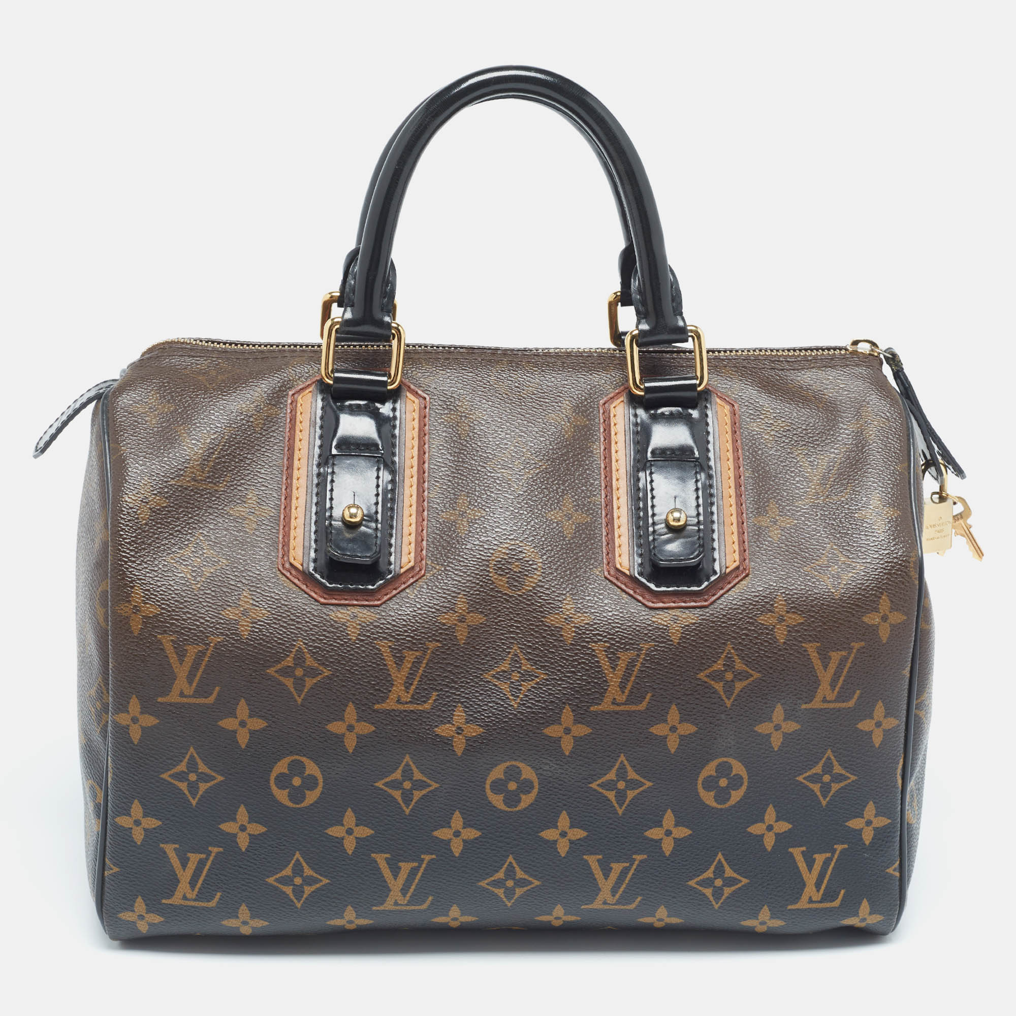 

Louis Vuitton Noir Monogram Limited Edition Mirage Speedy 30 Bag, Brown