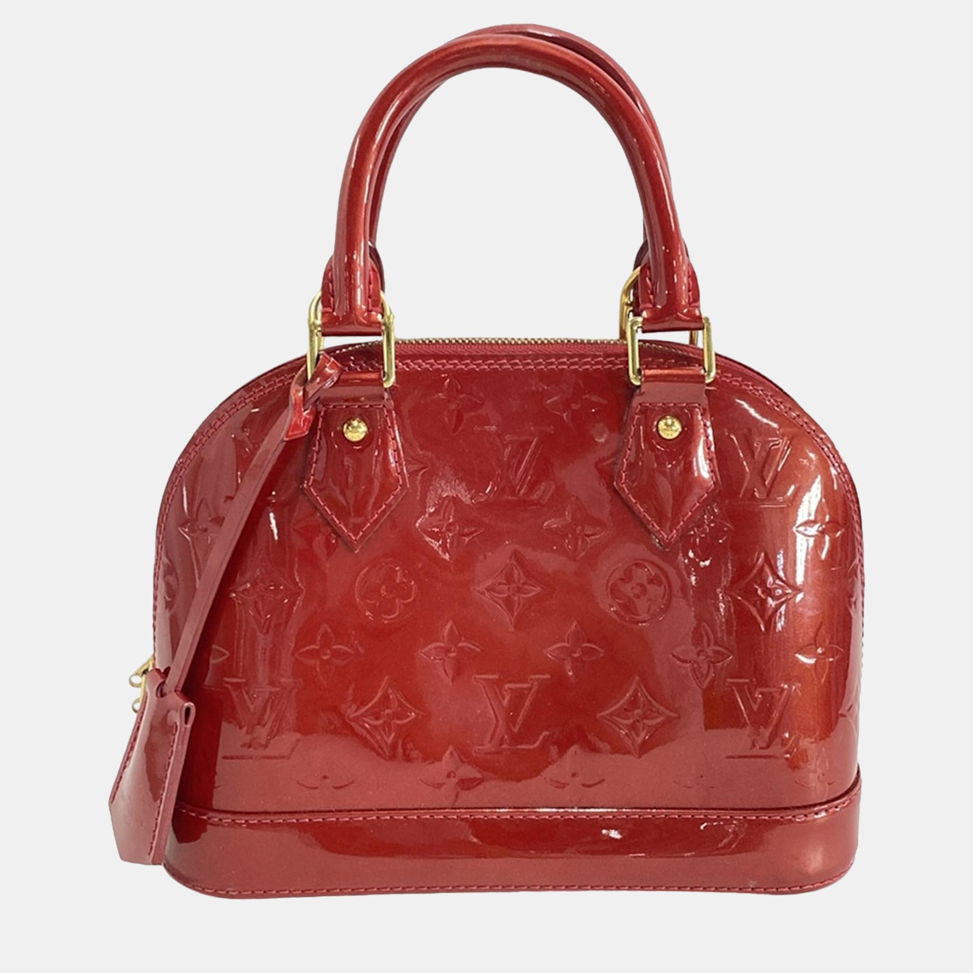 

Louis Vuitton Red Tone Monogram Vernis Leather Alma BB Shoulder Bag