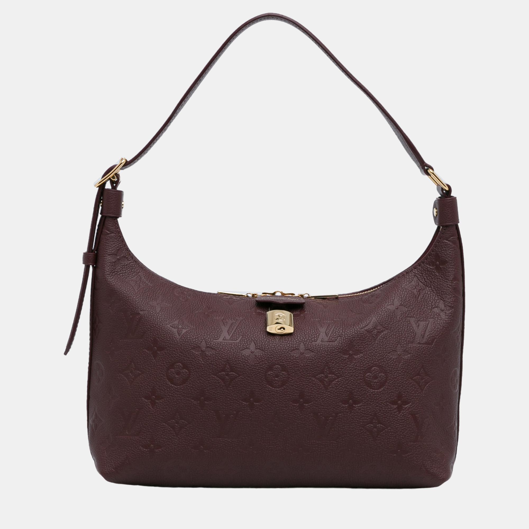 

Louis Vuitton Burgundy Monogram Empreinte Leather Sac Sport Shoulder Bag