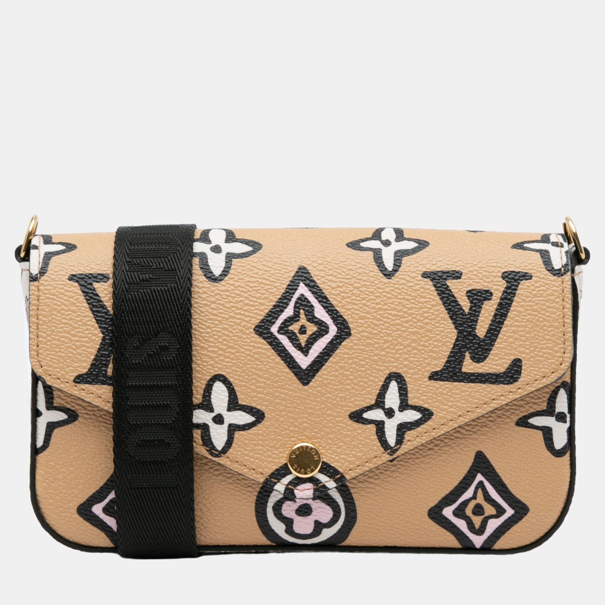 

Louis Vuitton Multicolor Monogram Canvas 'Wild at Heart' Felicie Strap & Go Shoulder Bag, Brown