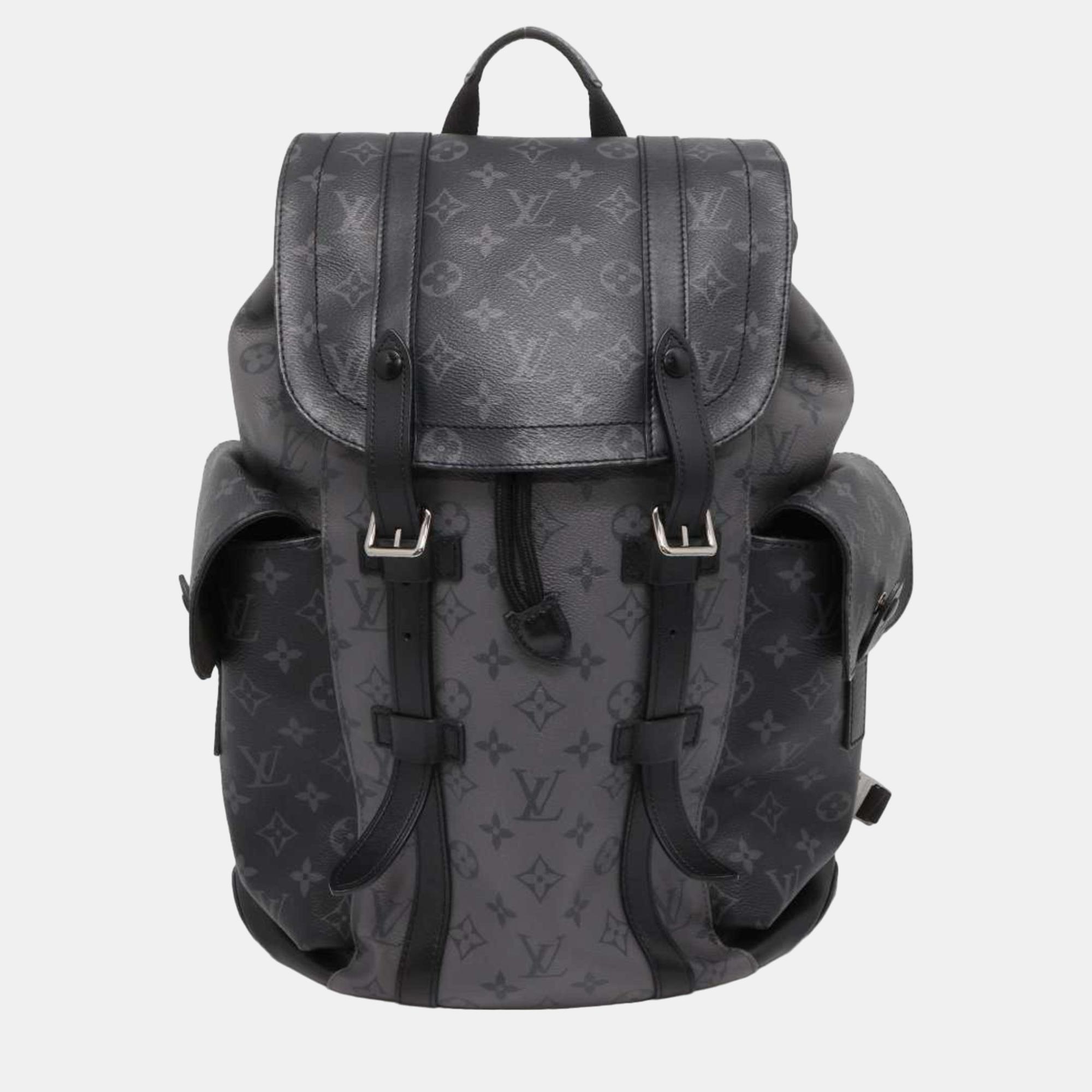 

Louis Vuitton Black Monogram Eclipse Canvas Reverse Christopher PM Backpack