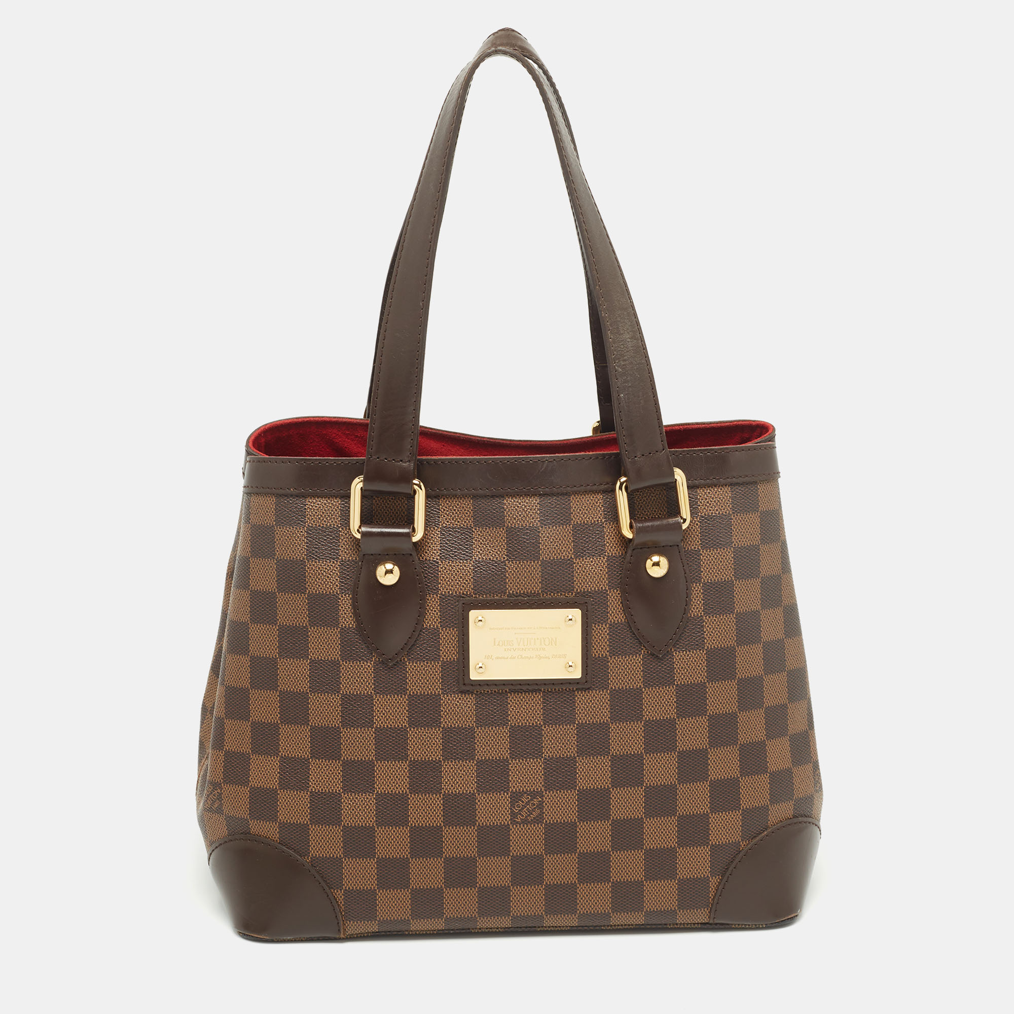 

Louis Vuitton Damier Ebene Canvas Hampstead PM Bag, Brown