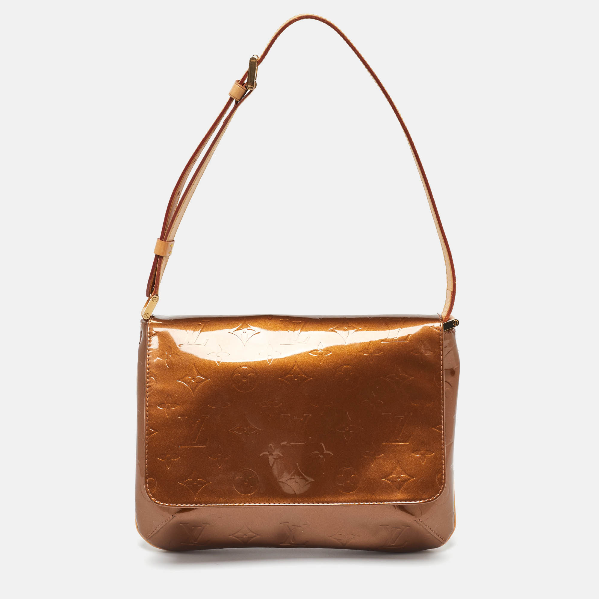 

Louis Vuitton Bronze Monogram Vernis Thompson Street Bag, Brown