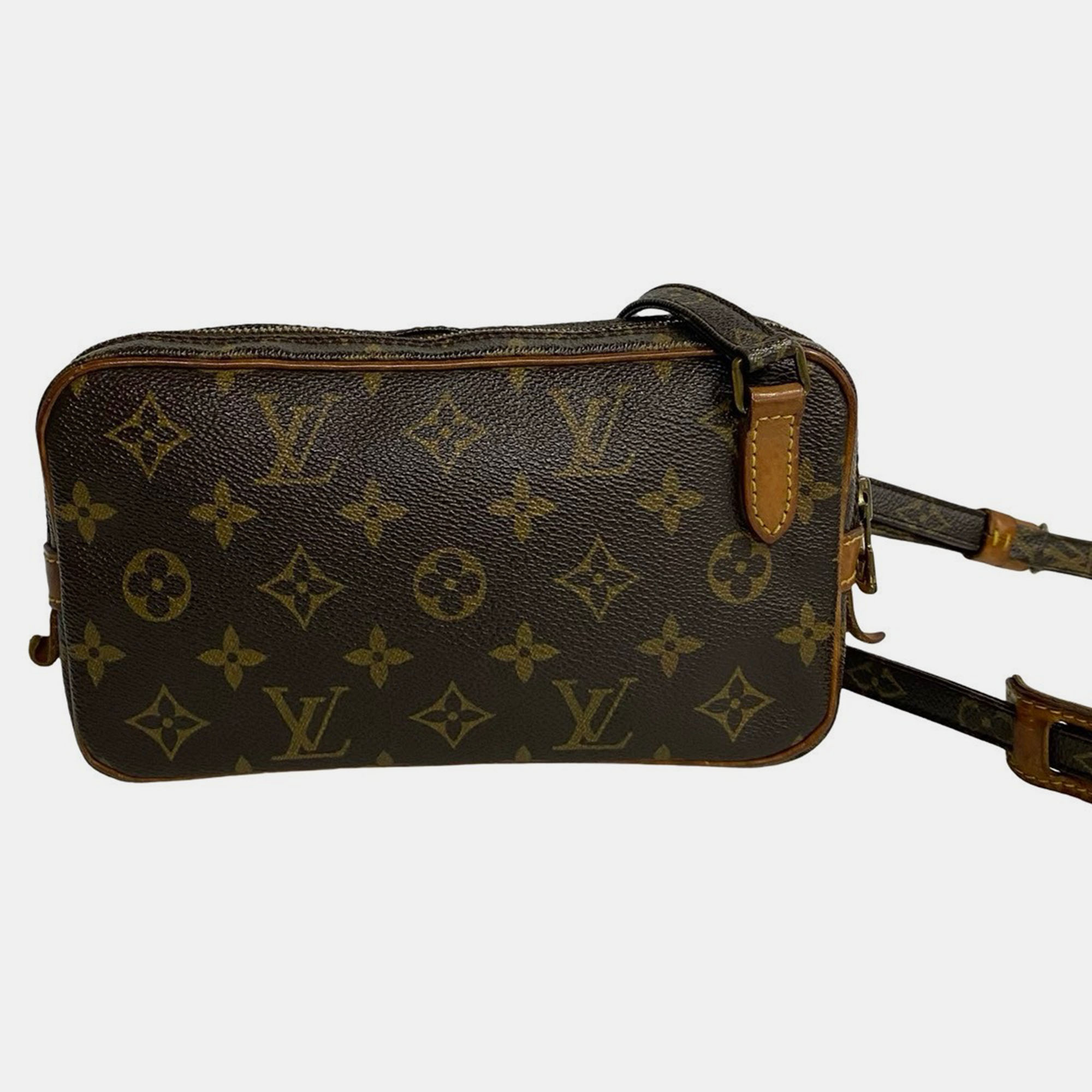 

Louis Vuitton Brown Canvas Pochette Marly Bandouliere Crossbody Bag