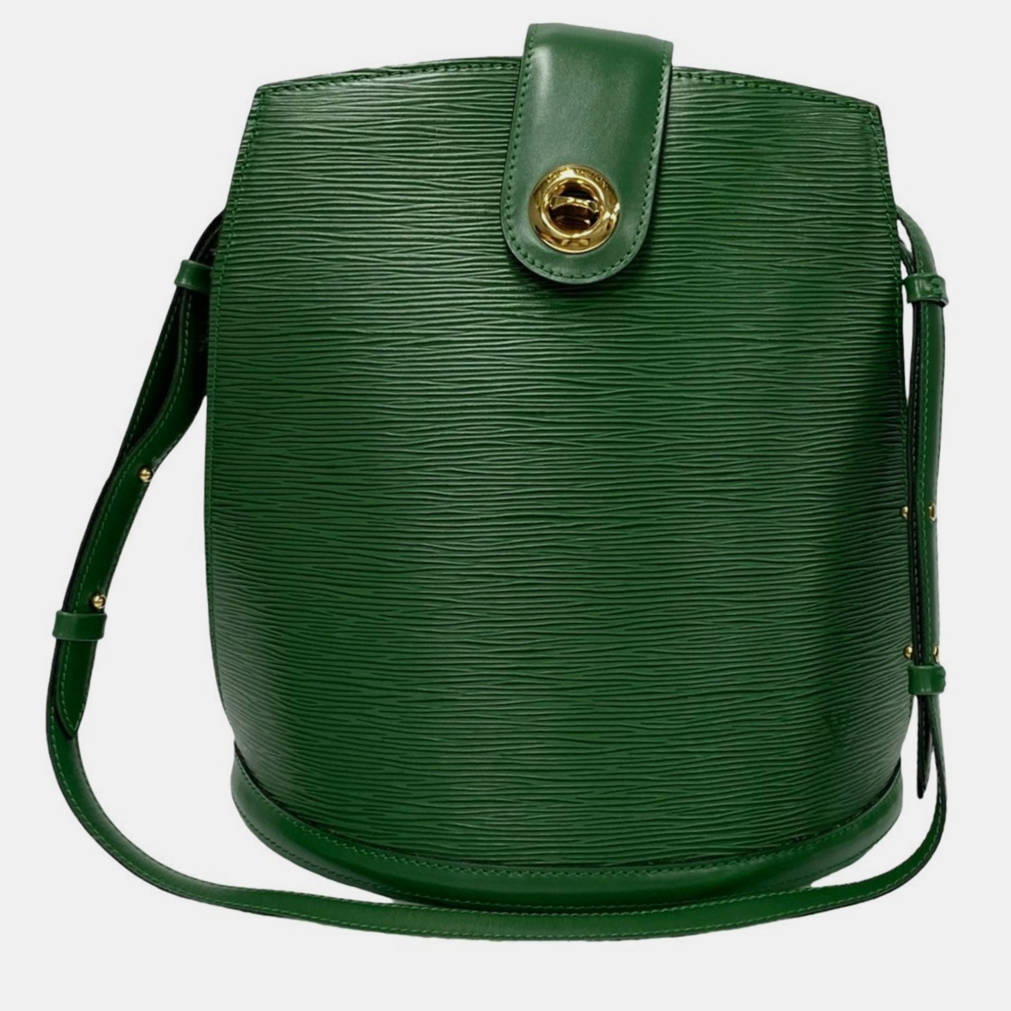 

Louis Vuitton Green Leather Cluny Shoulder Bag