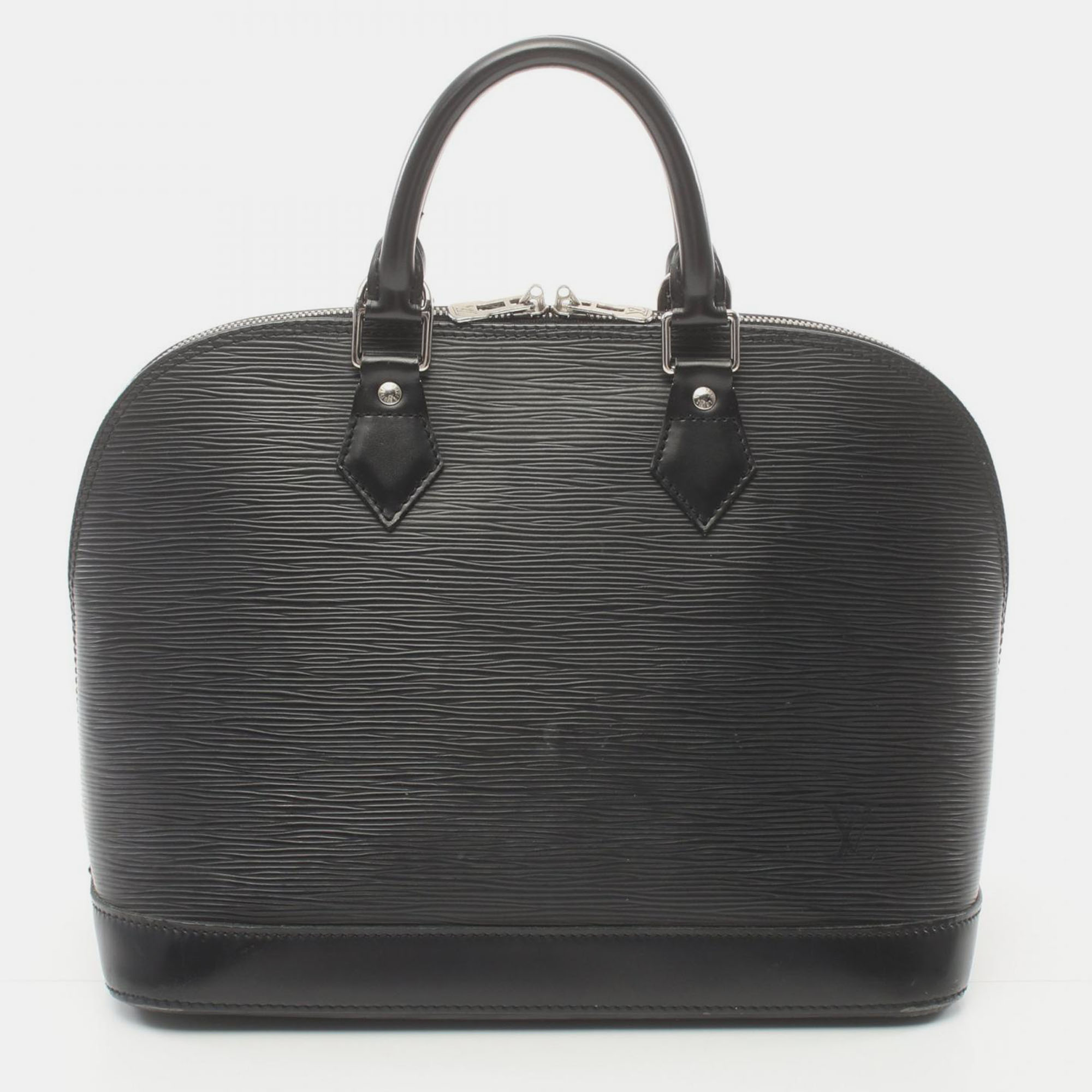 

Louis Vuitton Black Leather PM Alma Satchel Bag