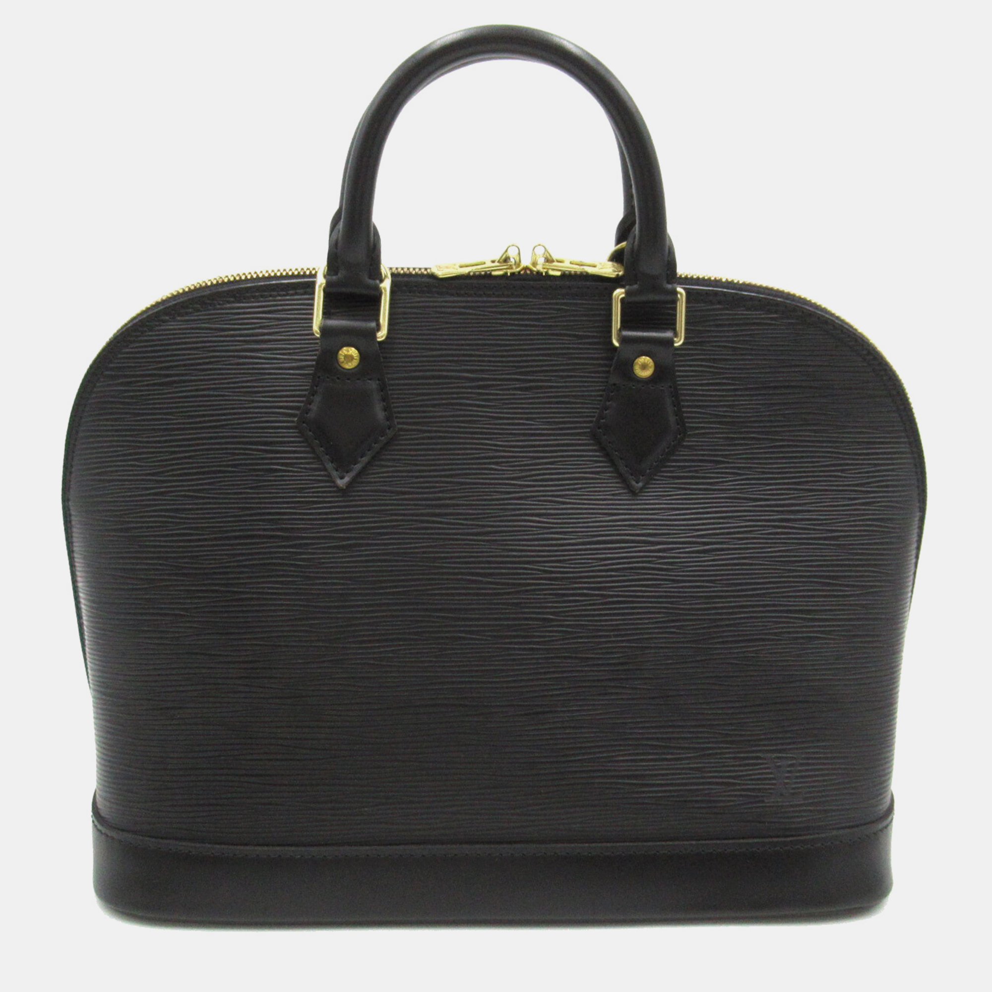 

Louis Vuitton Black Leather PM Alma Satchel Bag