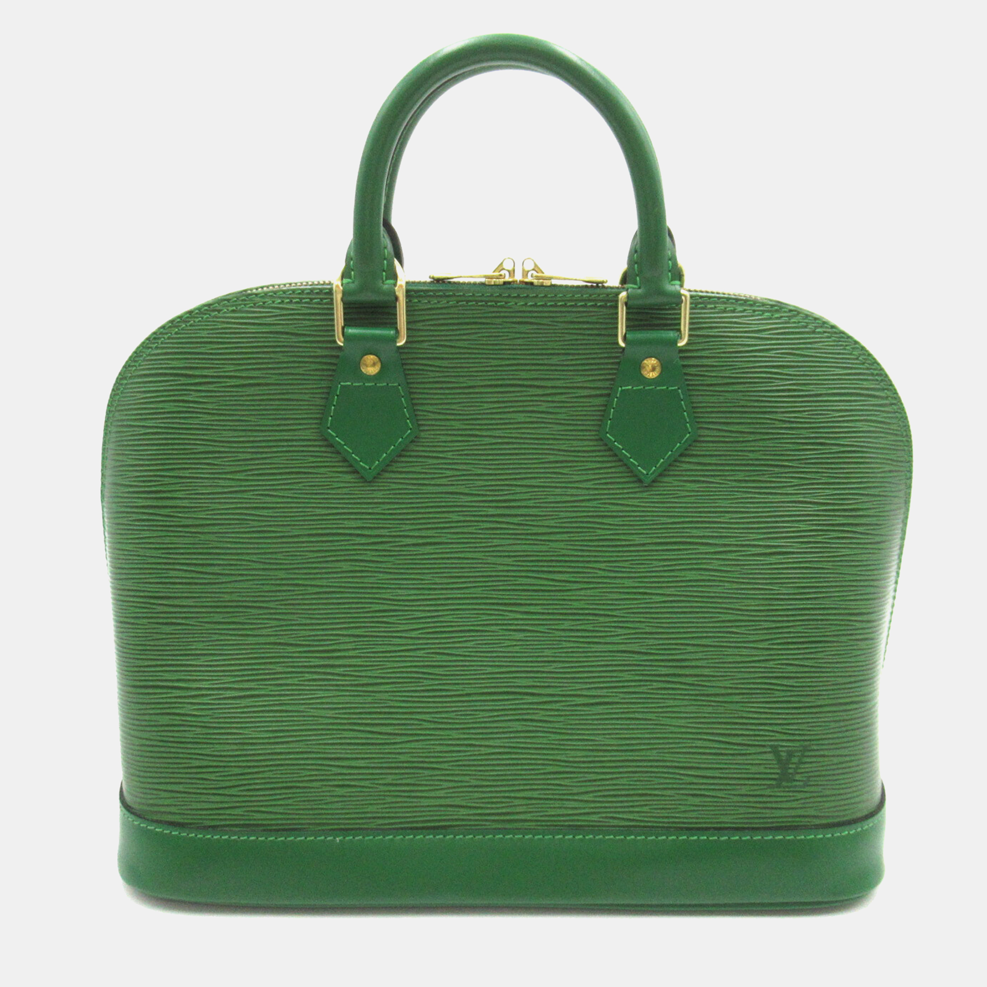 

Louis Vuitton Brown Leather Alma PM Satchel Bag, Green