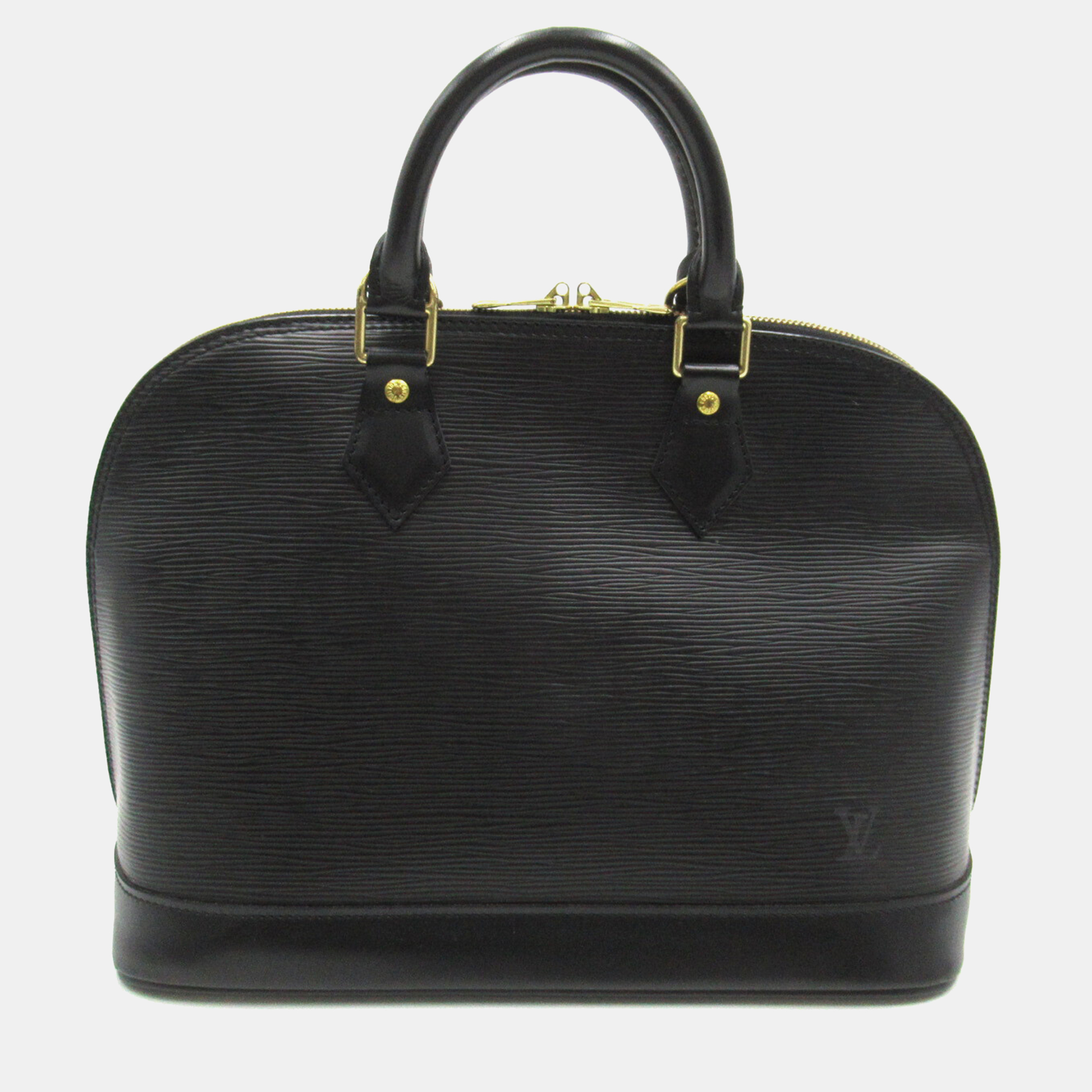 

Louis Vuitton Black Leather Alma PM Satchel Bag