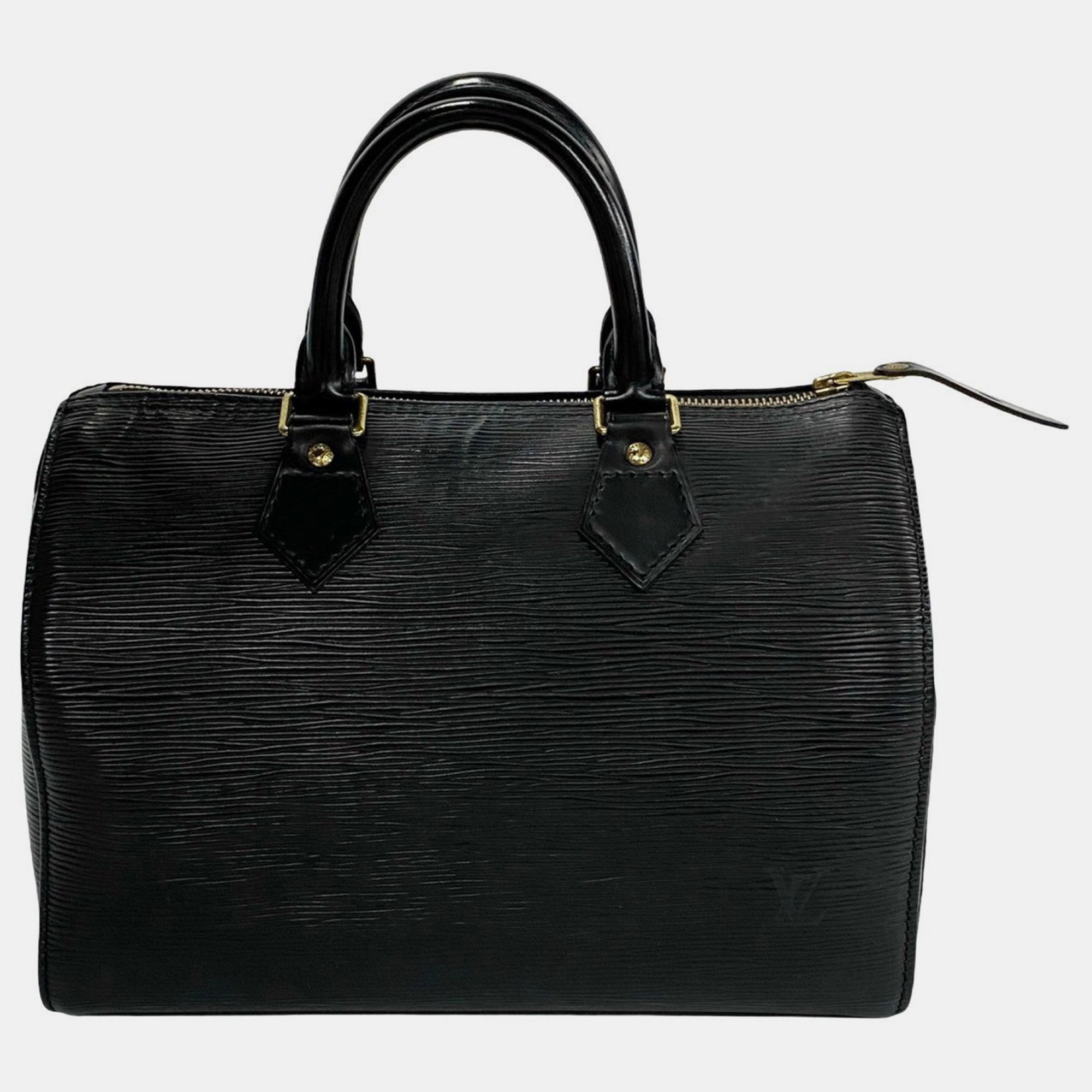 

Louis Vuitton Black Leather 25 Speedy Satchel Bag