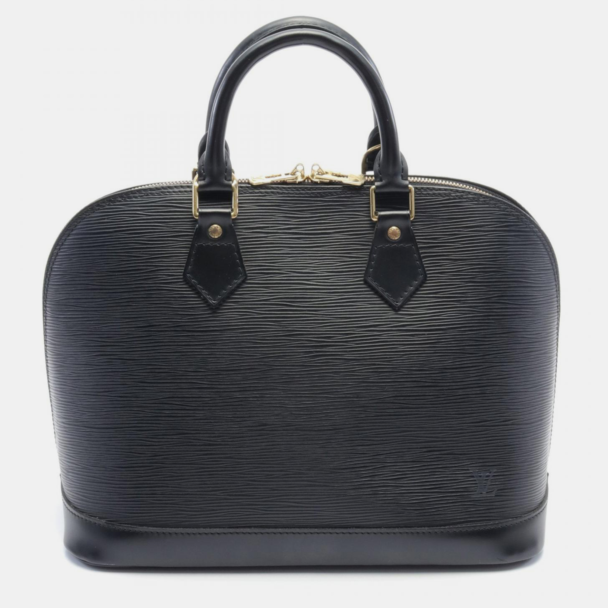 

Louis Vuitton Black Leather PM Alma Satchel Bag